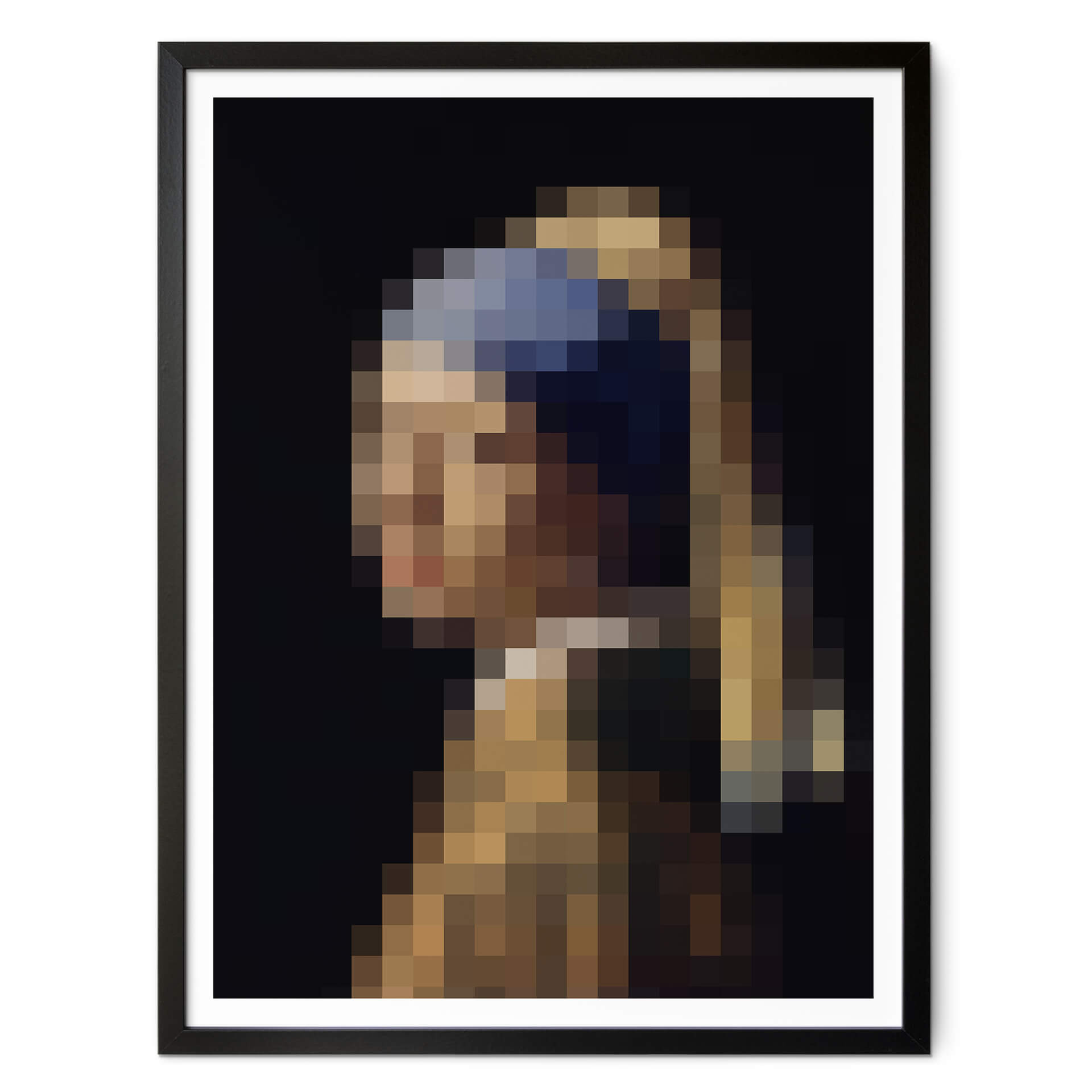 Plakat Pixelart - Vermeer - Dziewczyna z perłą w uszach