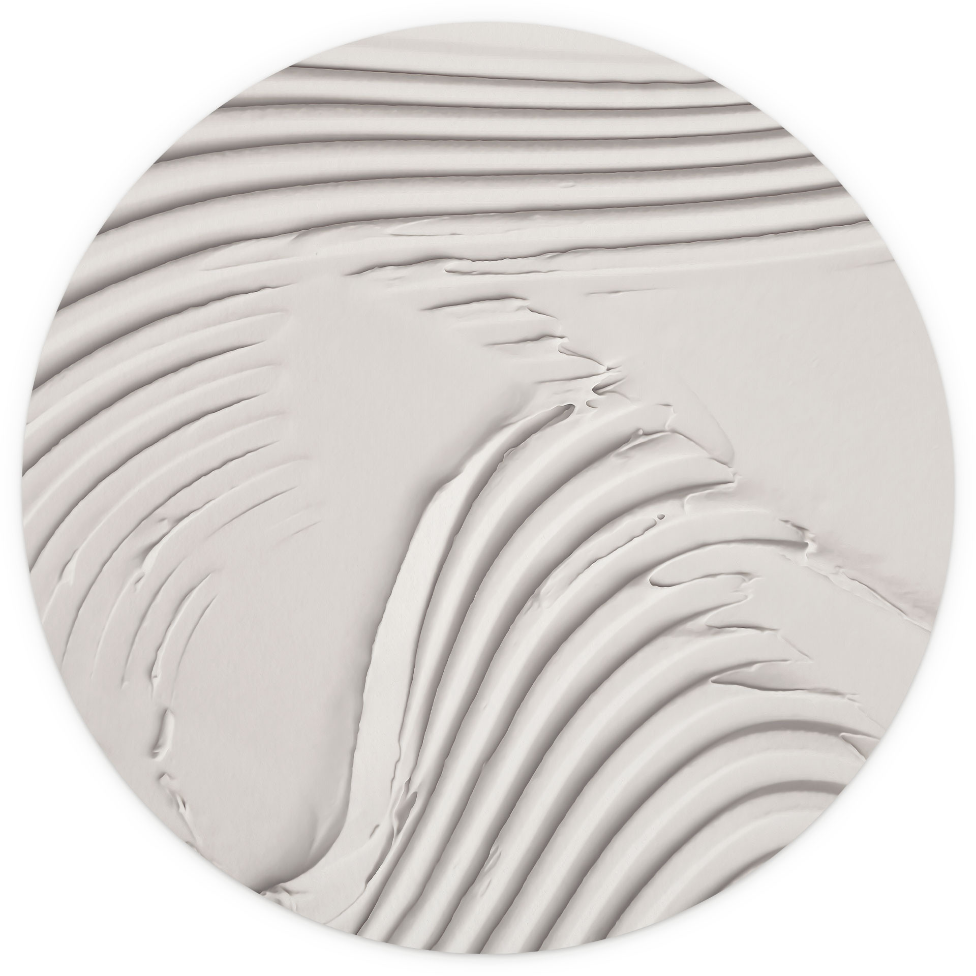 Zachte structuren in beige - Pictufy Fotobehang - Rond - vliesbehang/zelfklevend vliesbehang