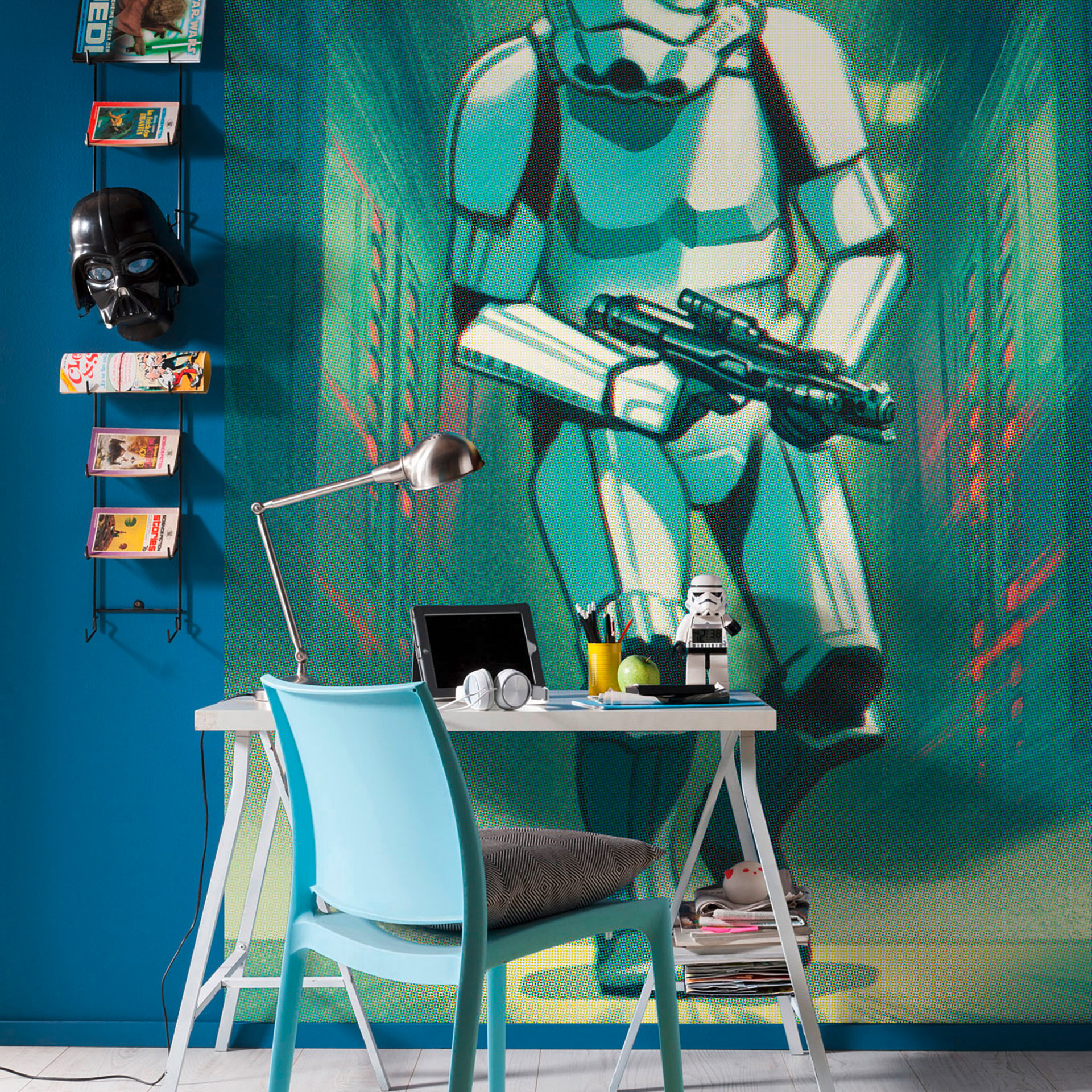 Vlies Fototapete - Mandalorian Stormtrooper Print - 200 x 280 cm