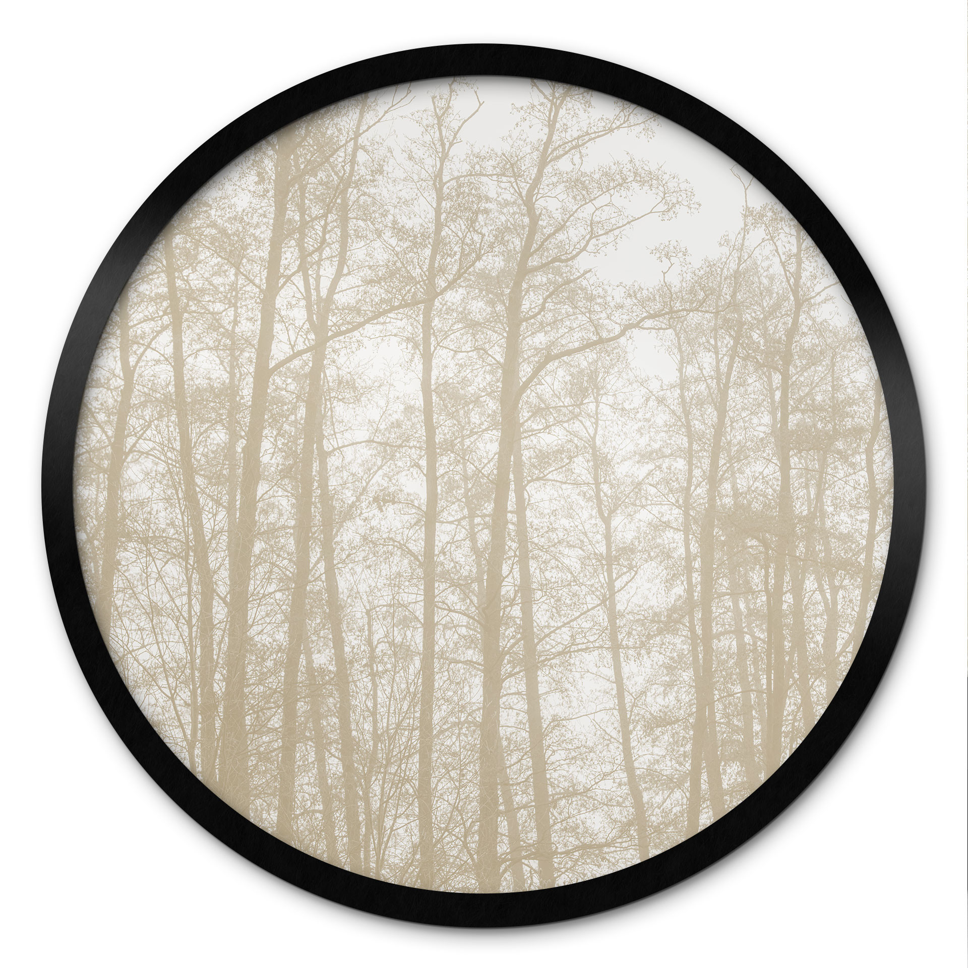Poster Forêt d'hiver silencieuse | Poster forêt pour le salon - Böhmer - Rond