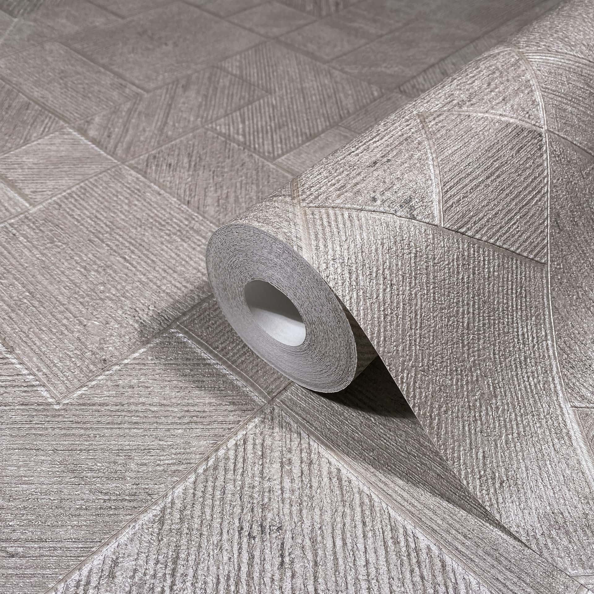 Vliesbehang in grijs, beige geruit, grafisch geometrisch ruitpatroon