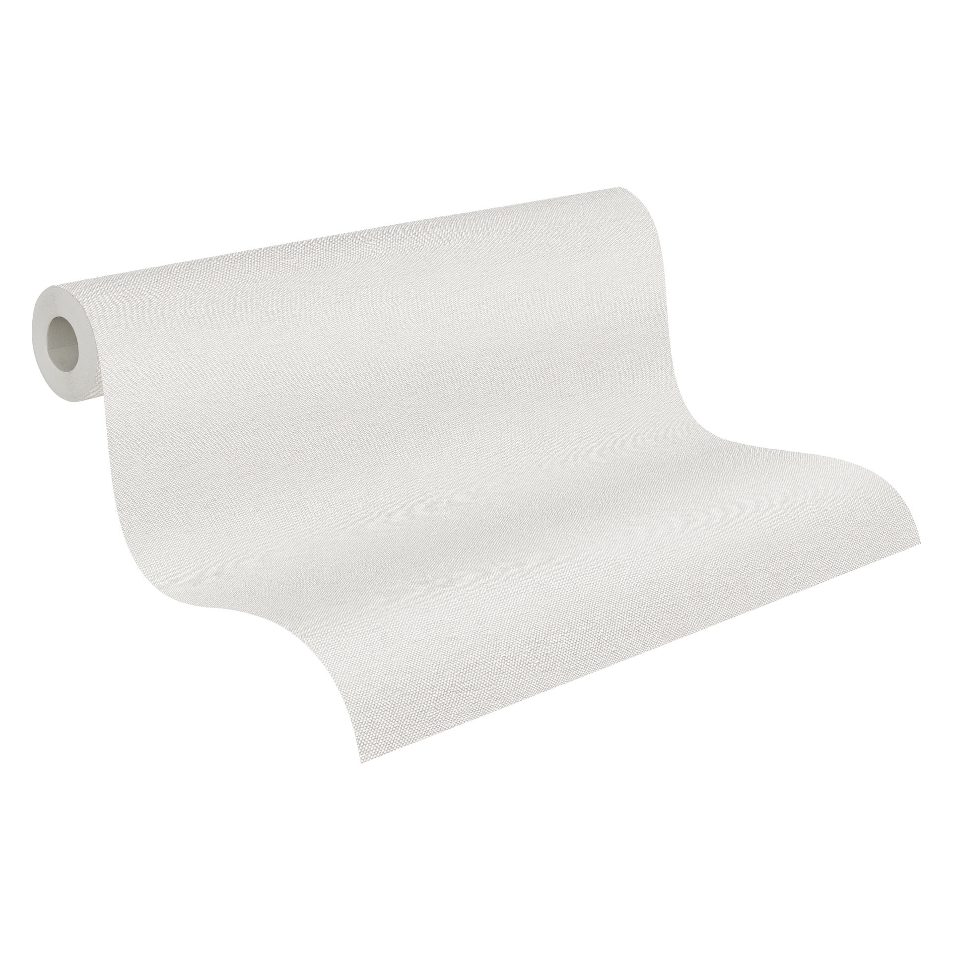 Enkel behang met linnenlook grijs beige - effen Vliesbehang met structuur