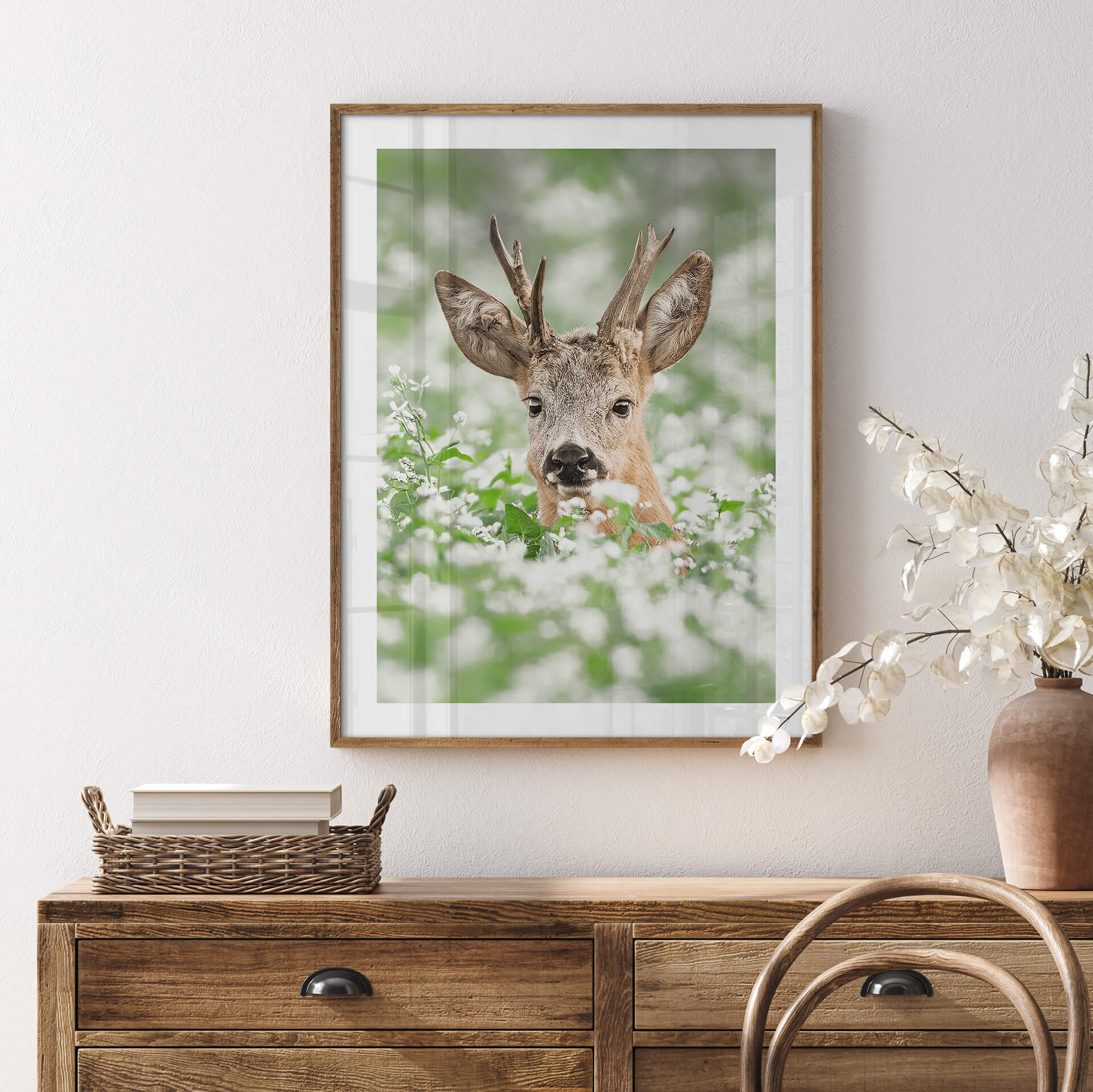 Plakat van Duijn - Młody roebuck we wrzosach