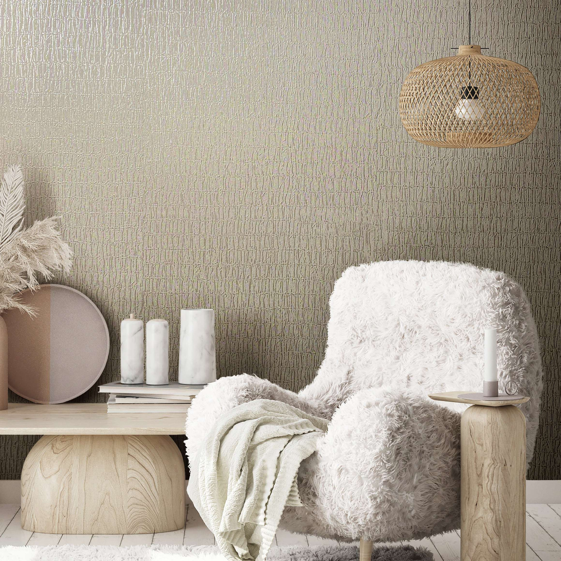 structuurbehang vliesbehang Kumano beige