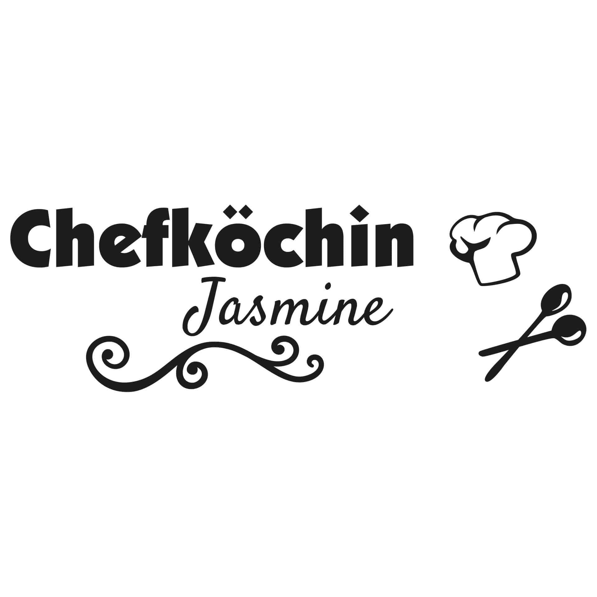 Wandtattoo + Name Chefköchin