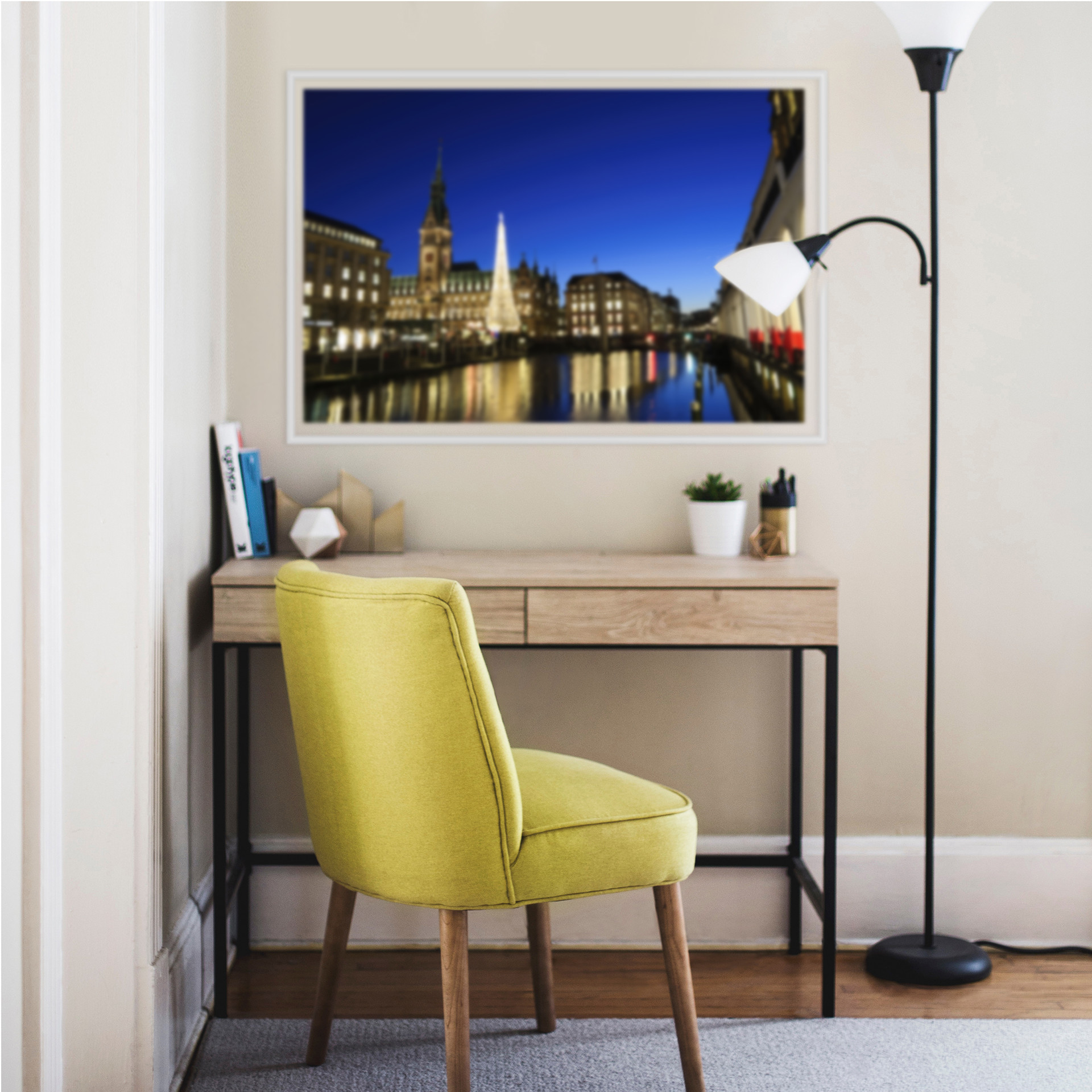 Wallprint W - Jungfernstieg bei Nacht