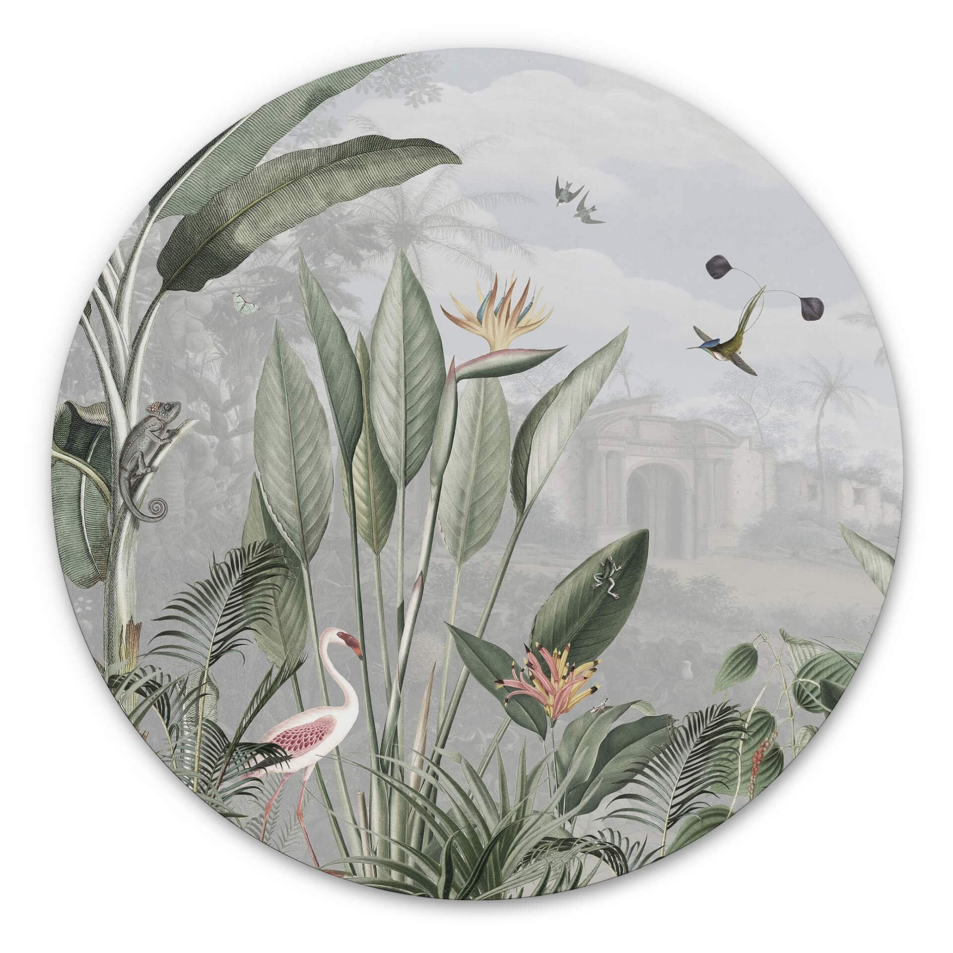 Tableau sur alu-Dibond rond Sir Edward - Botanique