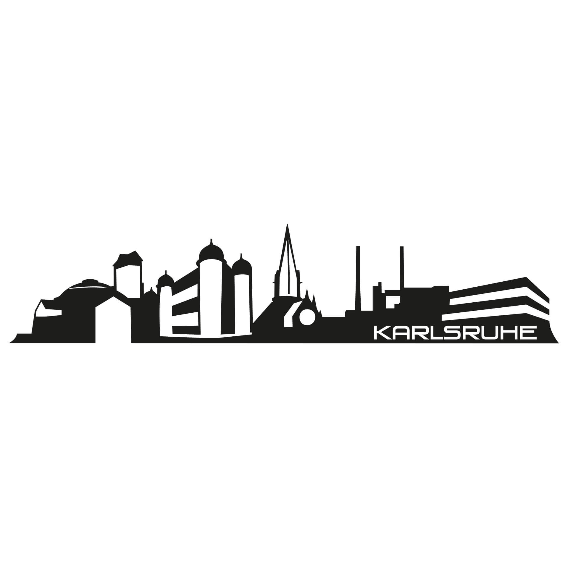 Wandtattoo Karlsruhe Skyline