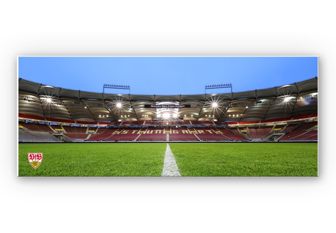 Leichtes Wandbild VfB Stuttgart Arena Tribüne - Panorama | mattes Finish