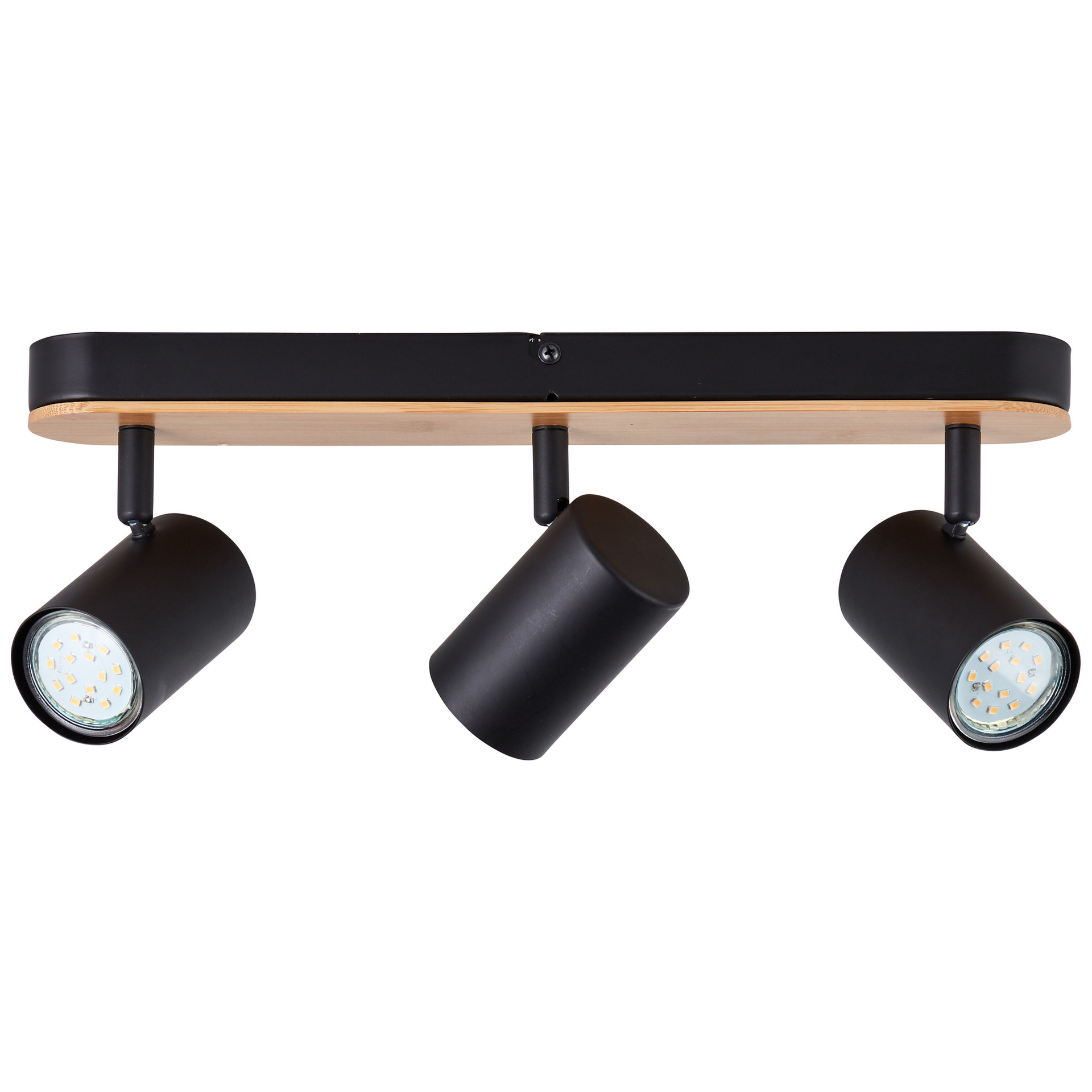 Spotbalken Luca, braun, 14,5 x 40,5 cm, Bambus Lampe