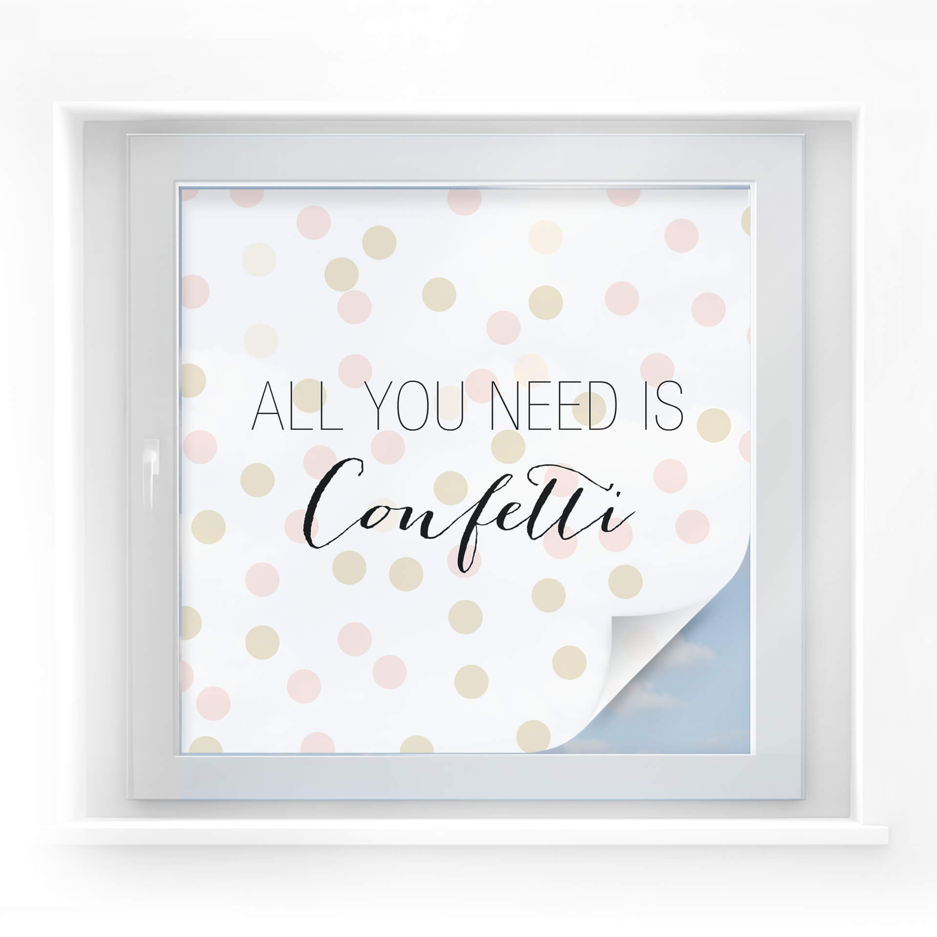 Raamfolie Confetti & Cream – Love
