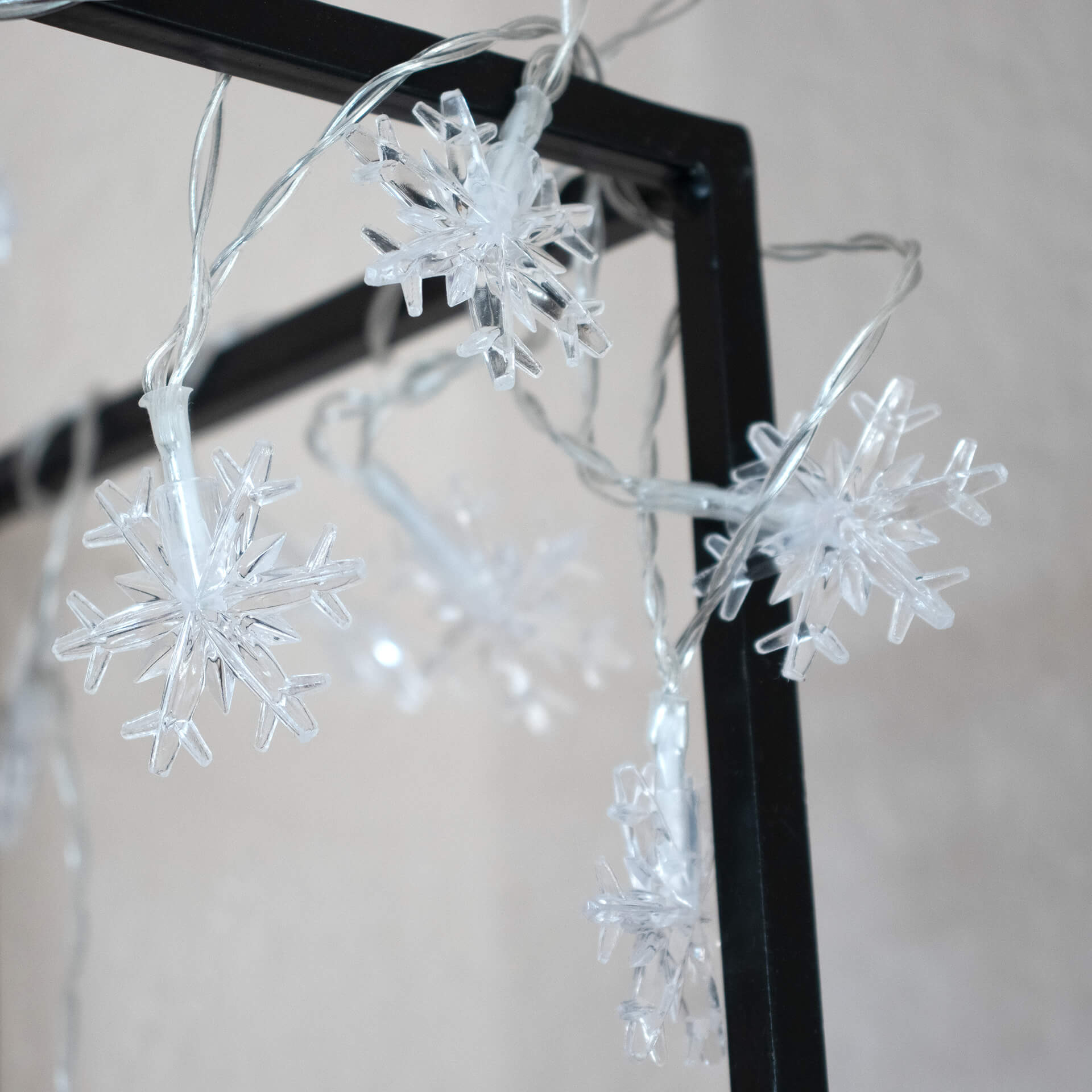 LED Lichterkette Schneeflocke mehrfarbig