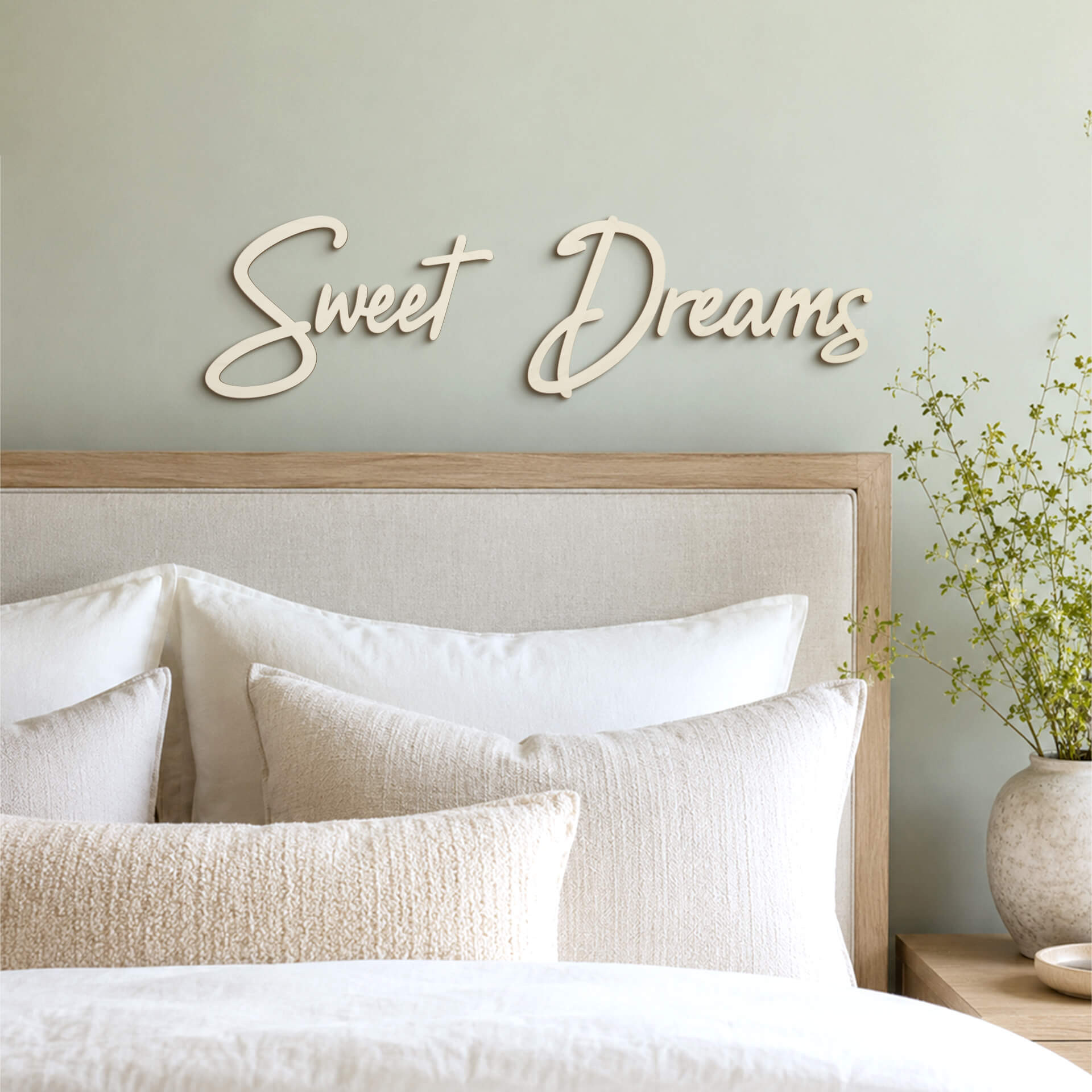 Drewniana dekoracja z napisem 3D Sweet Dreams - Topola