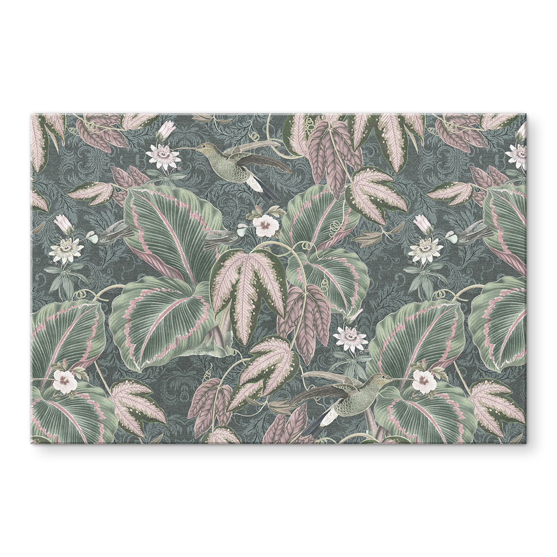 Panel szklany do kuchni Koliber w tropikalnym lesie - Bloomery Decor