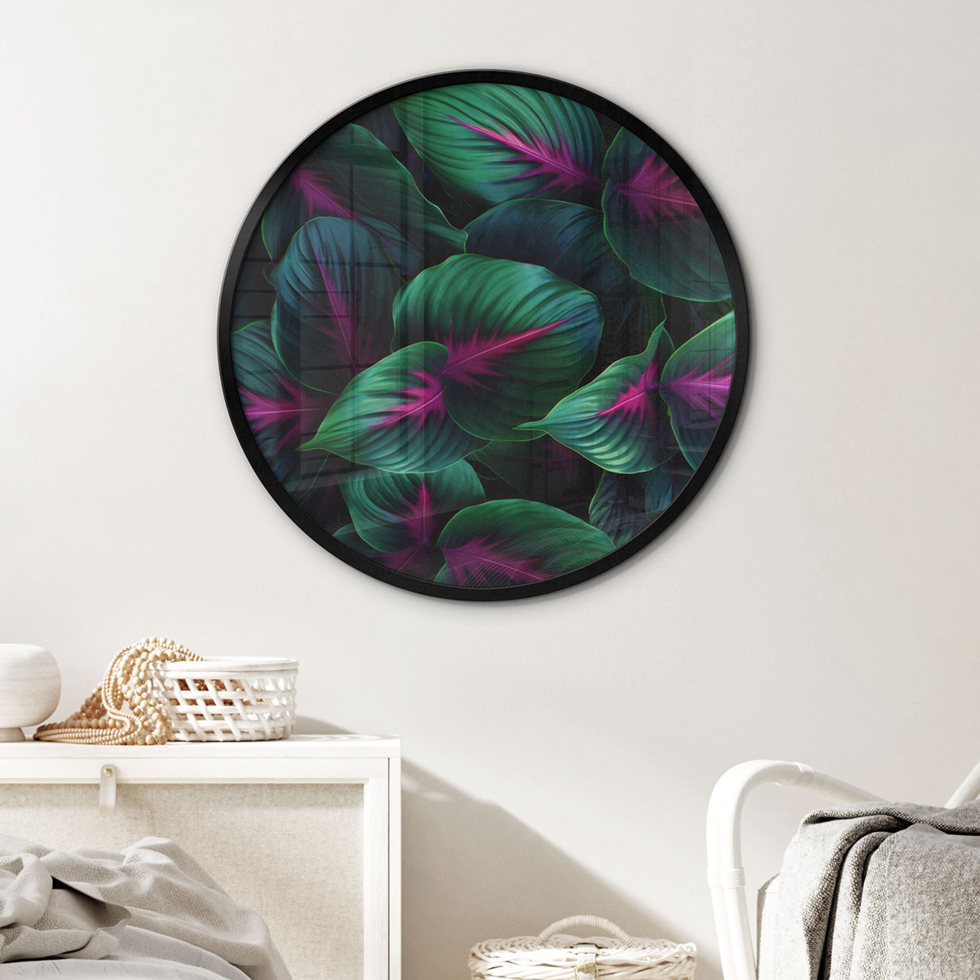 Poster Plantes de la jungle aux couleurs vives - Paksoylu