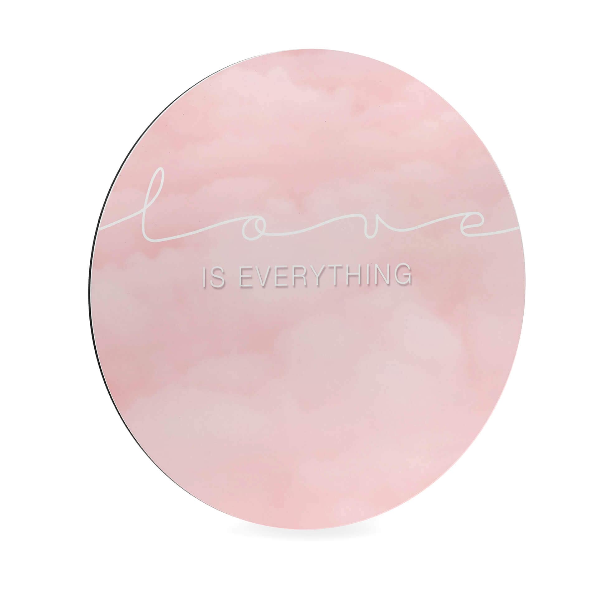 Wandcirkel Alu-Dibond Love is Everything