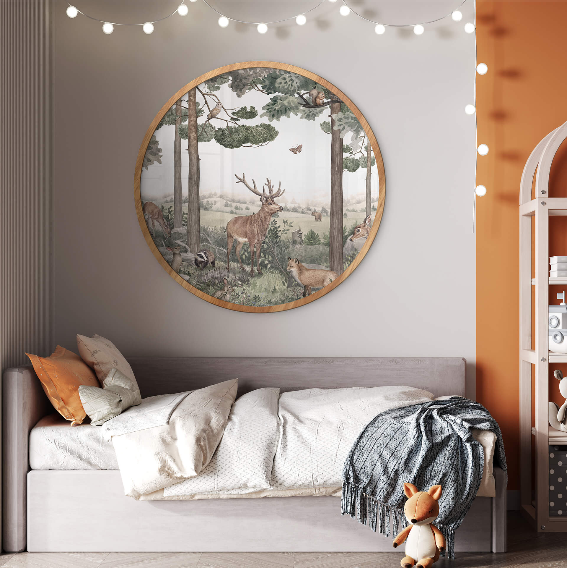 Poster rond Kikki Belle - Animaux indigènes dans la forêt
