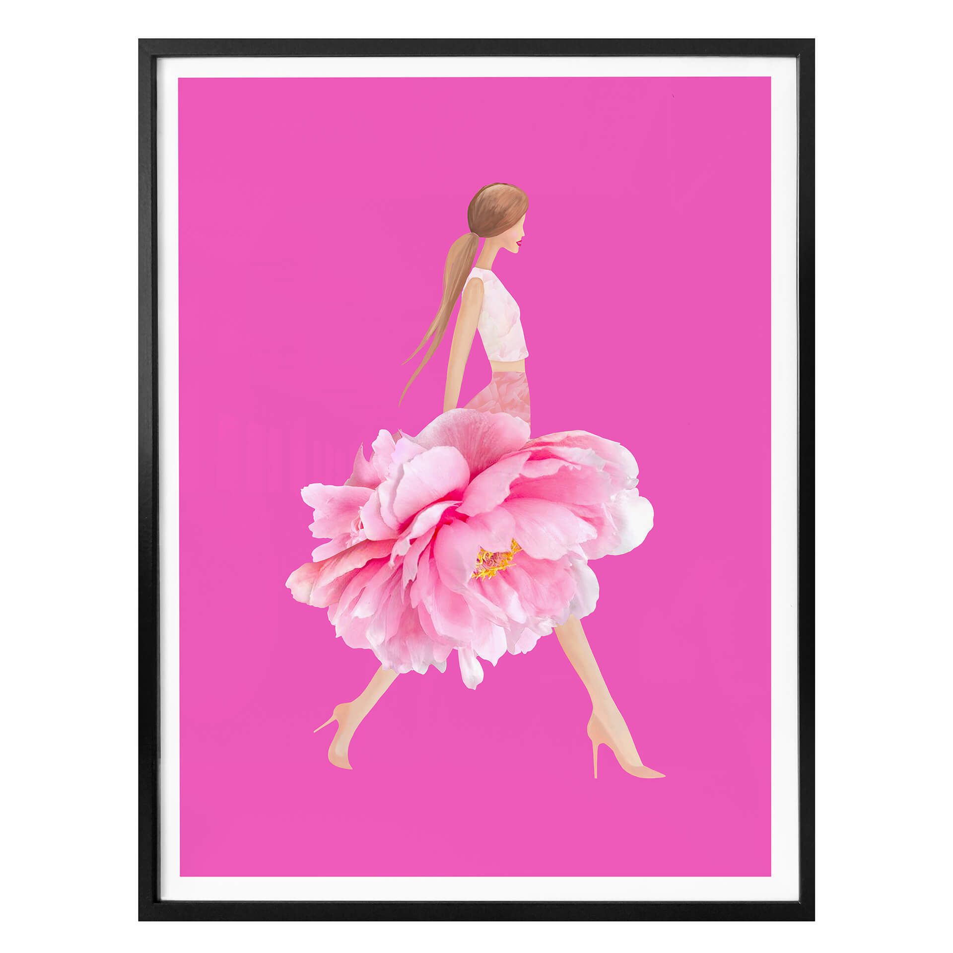 Plakat Korenkova - Fashion Girl różowy