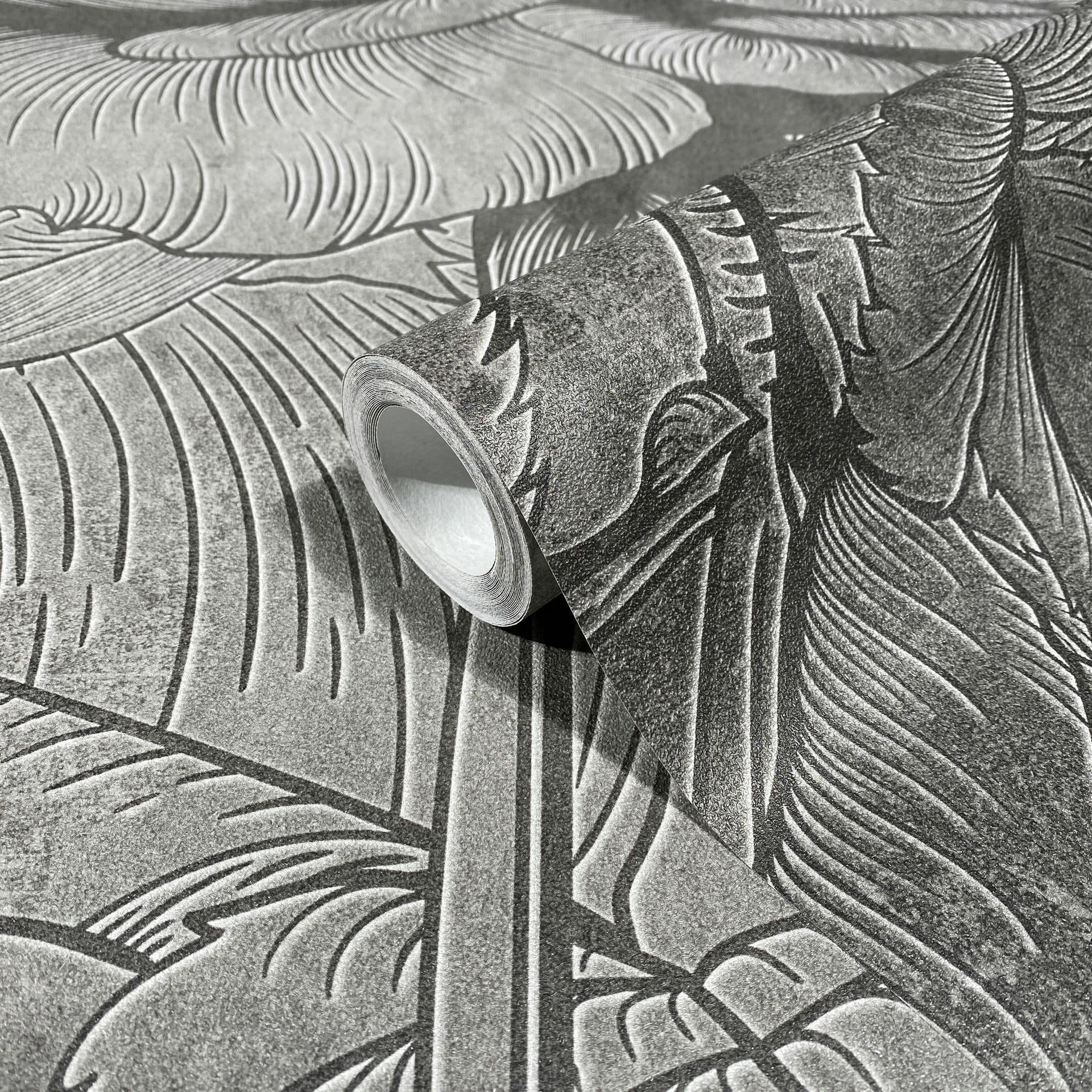 Fototapete mit Blumentotiv, Blumentapete Grau 2.70 x 1.59 cm