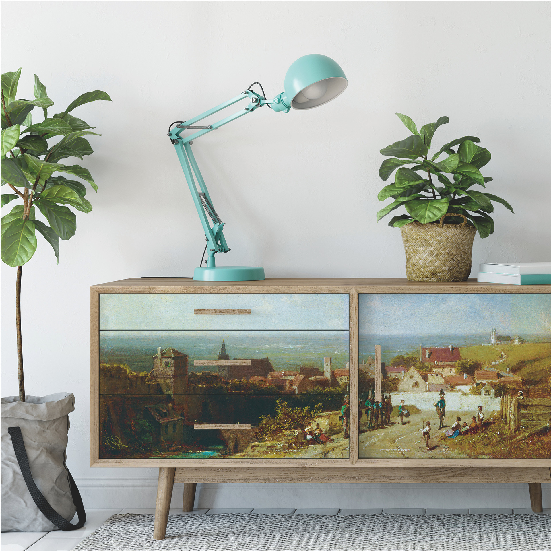 Wallprint W - Spitzweg - Altes Städtchen - Panorama