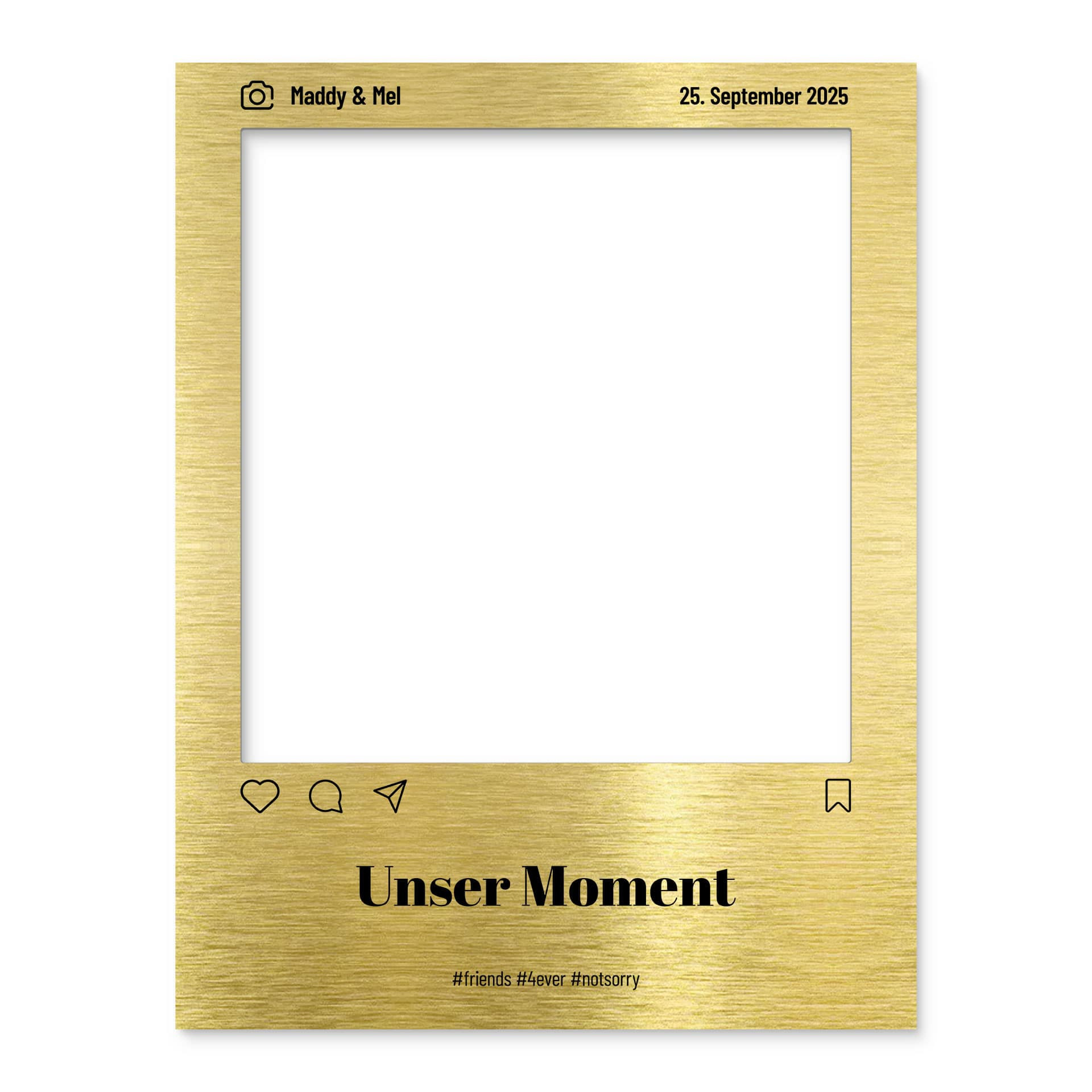 Fotorahmen Selfie-Design im Social Media Look - personalisierbar