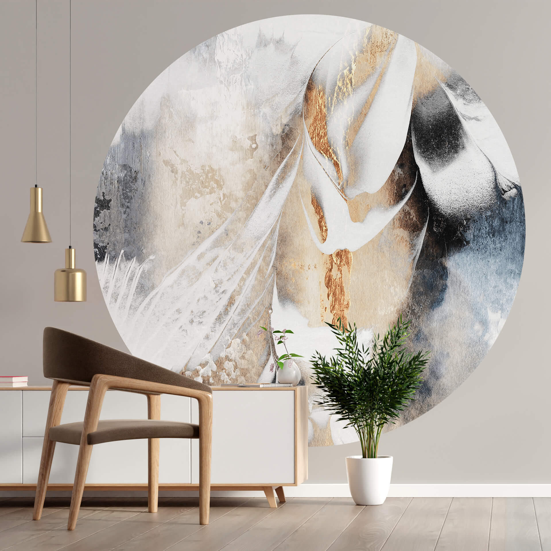 Behangcirkel Fredriksson - Peace and Quiet - vliesbehang/zelfklevend vliesbehang