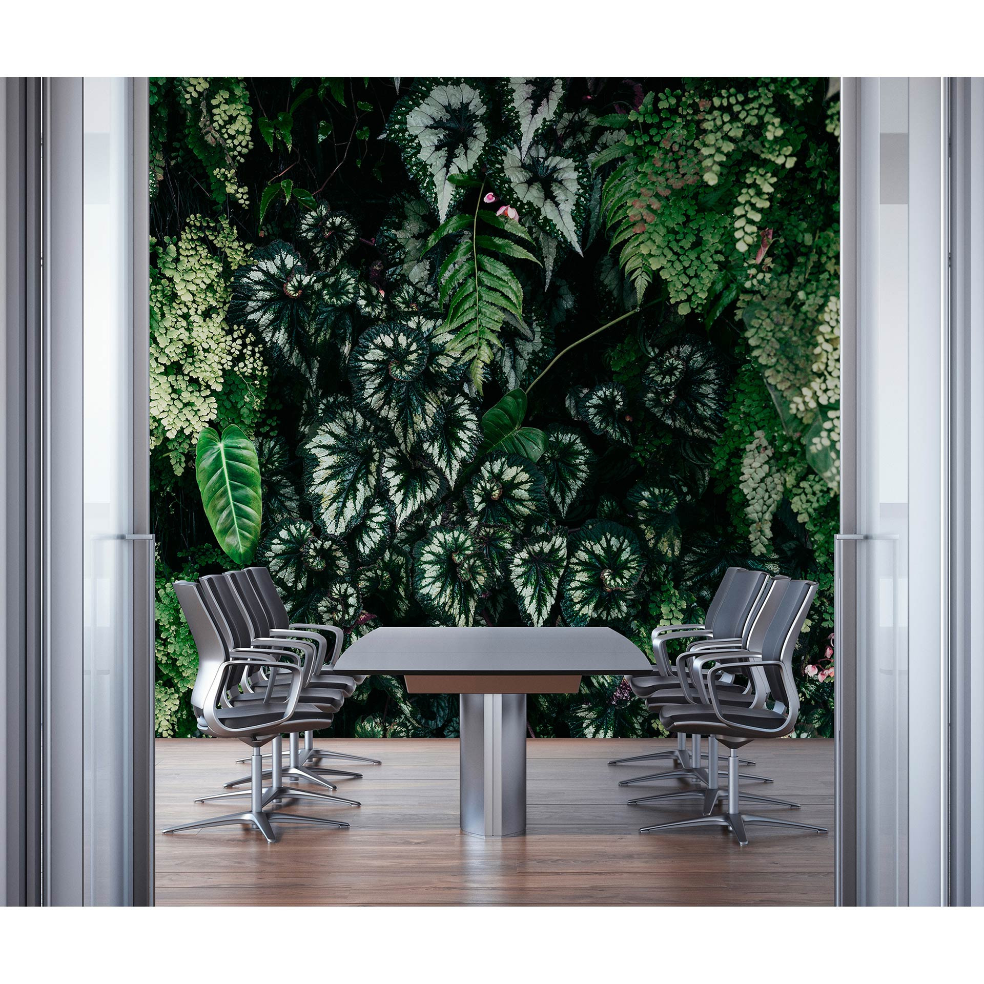 Livingwalls Fotobehang Walls by Patel 3 Deep Green