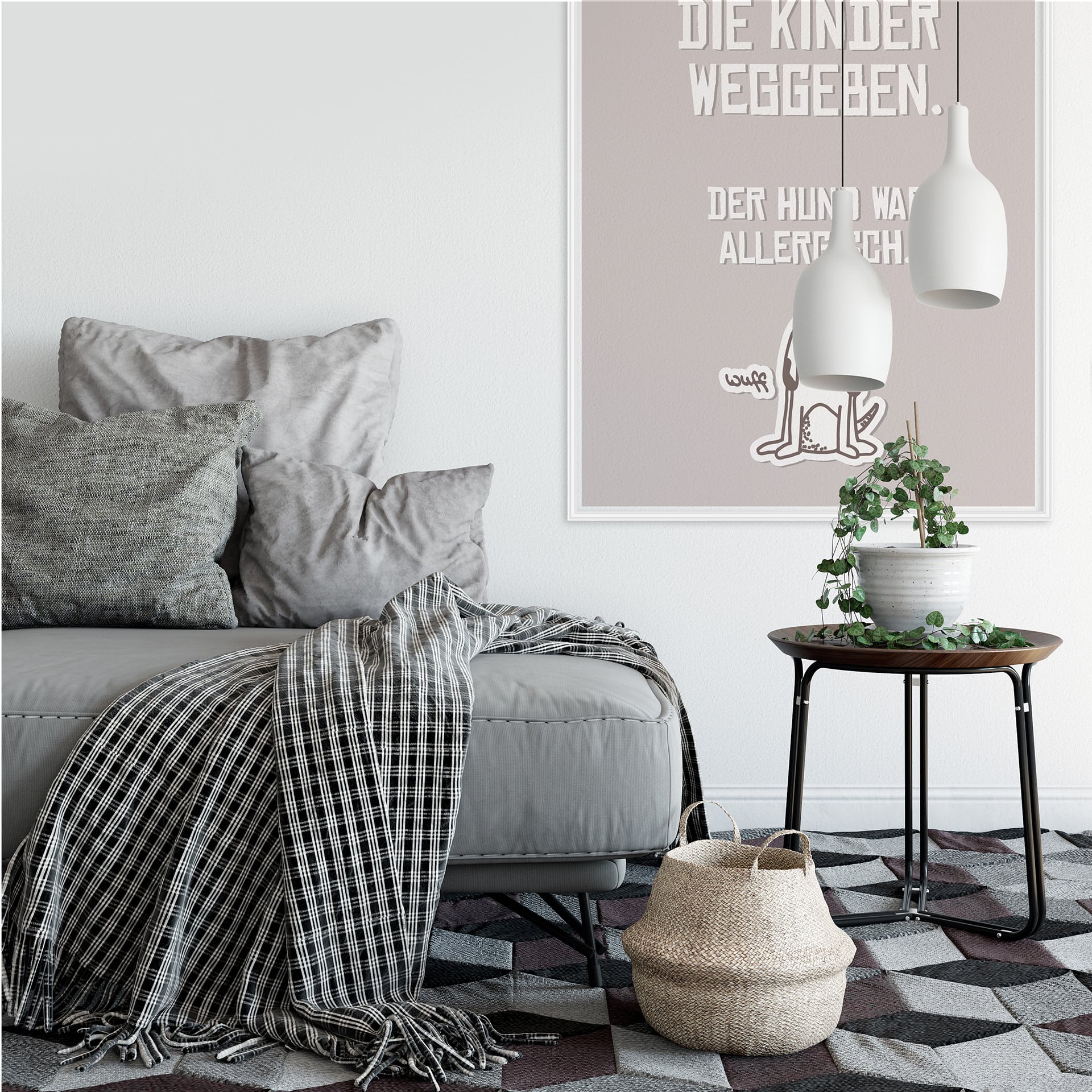 Wallprint Wir mussten die Kinder weggeben - Hund