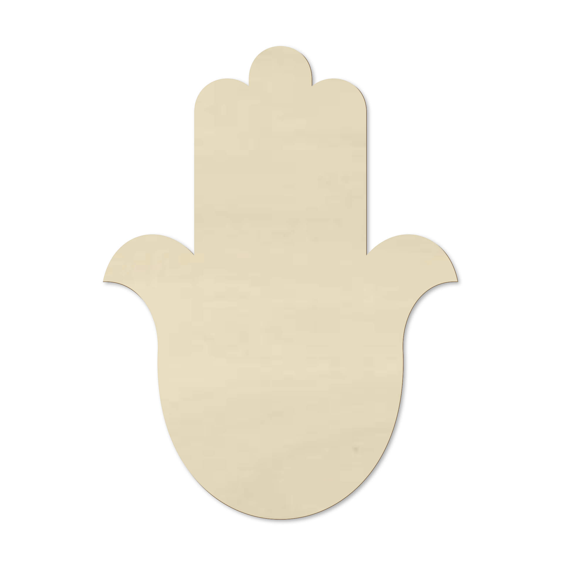 Dekoracja drewniana z topoli - Sylwetka dłoni Yoga Hamsa