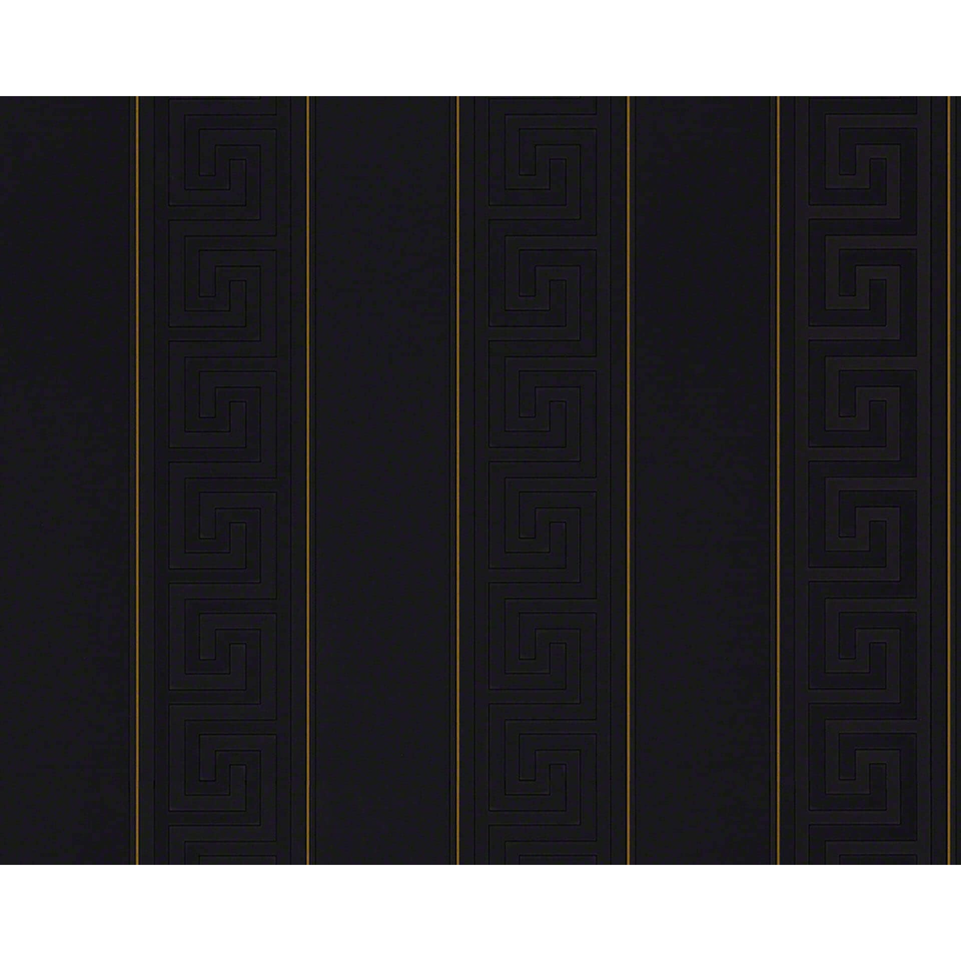 Versace Wallpaper - carta da parati Greek colore metallizzato, nero