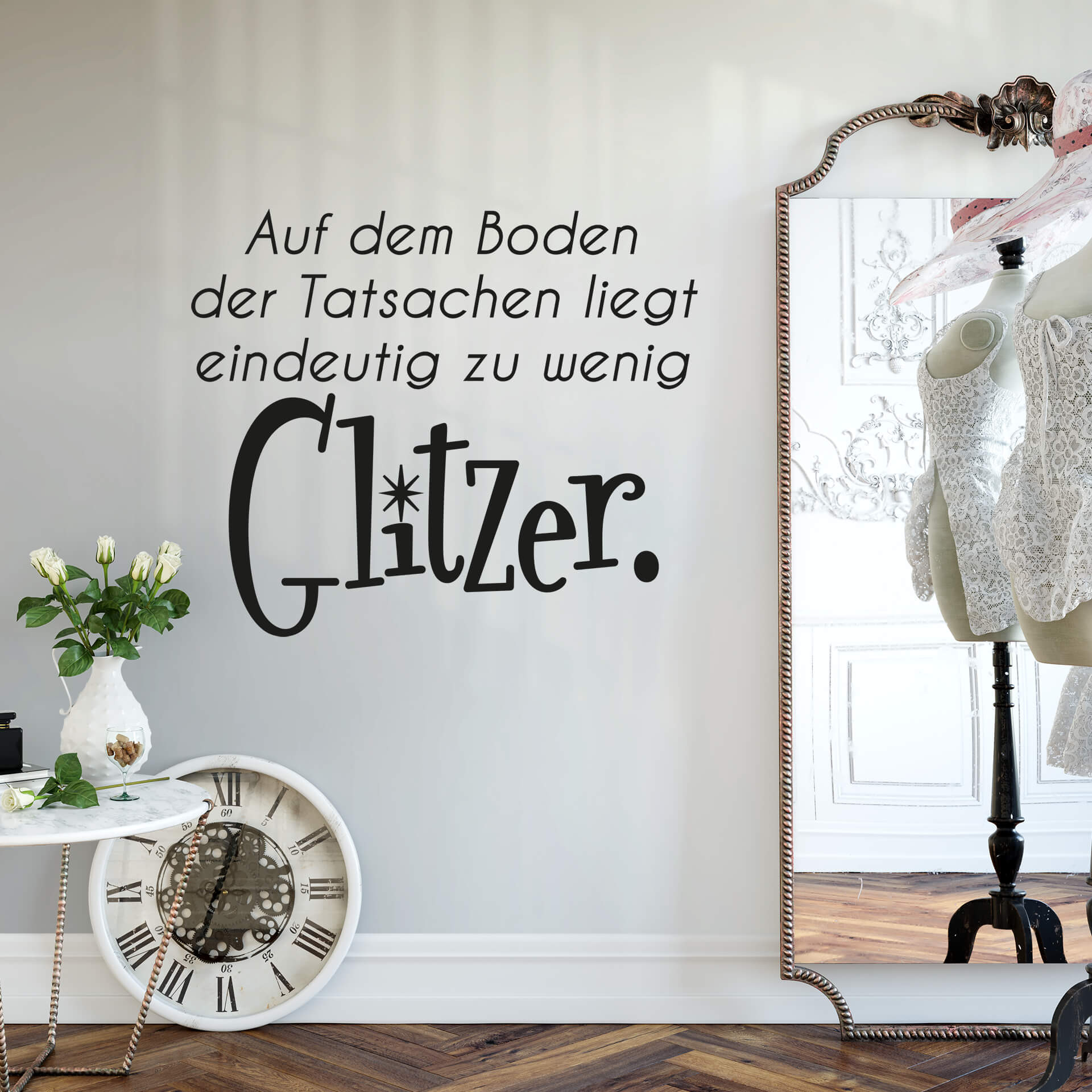 Wandtattoo Auf dem Boden der Tatsachen...