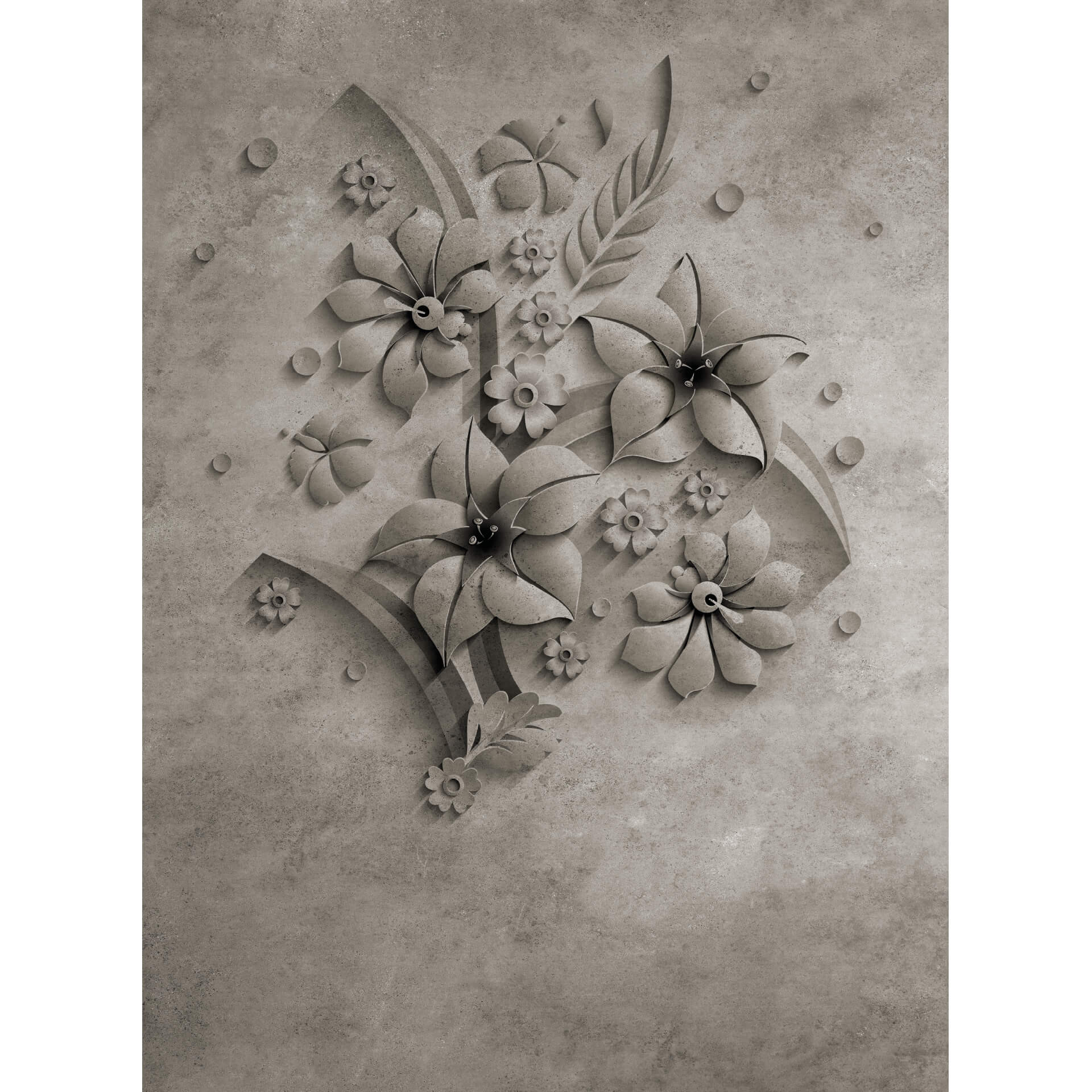 Fotobehang - Stone Flowers