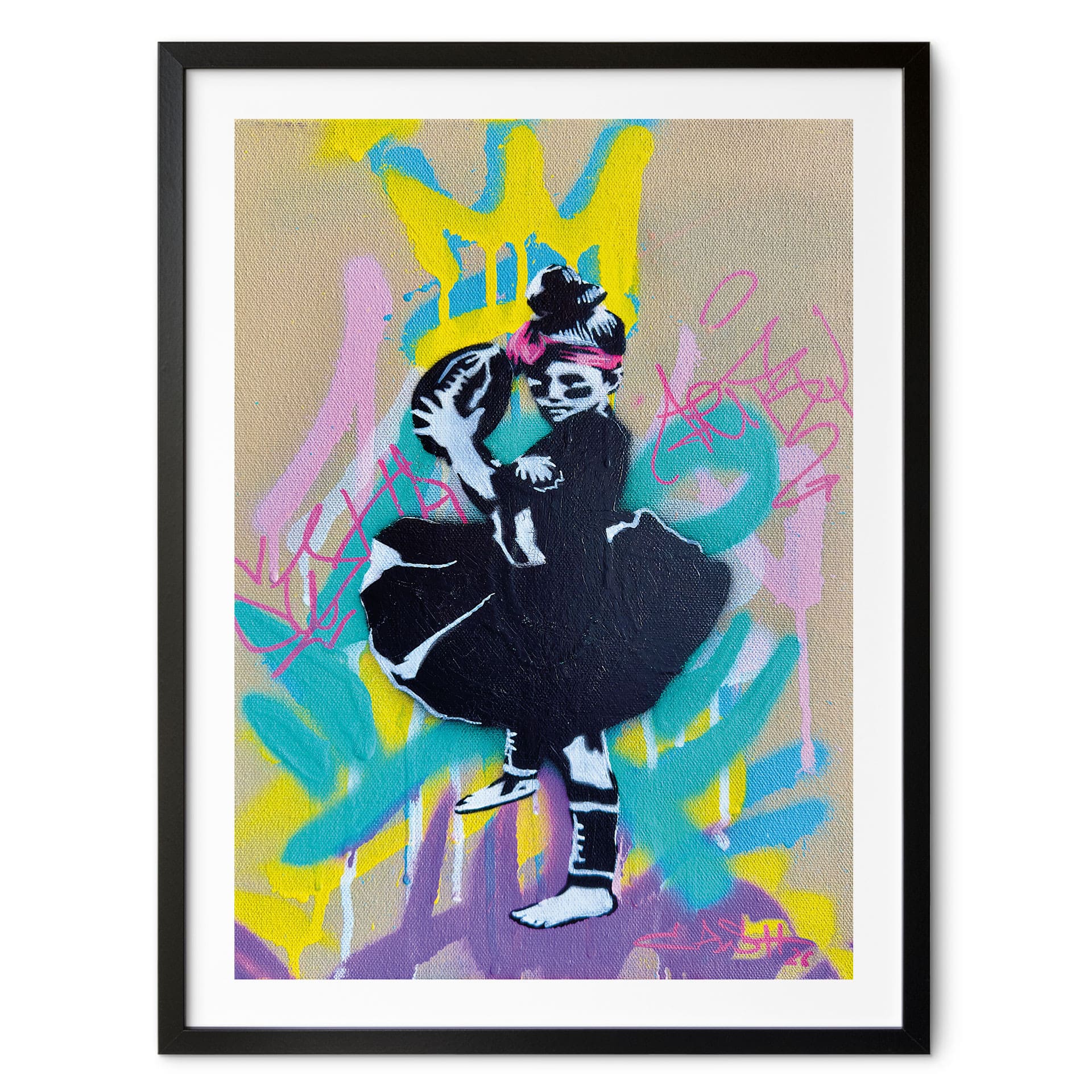 Poster Ballerine avec Graffiti de Football - Habib