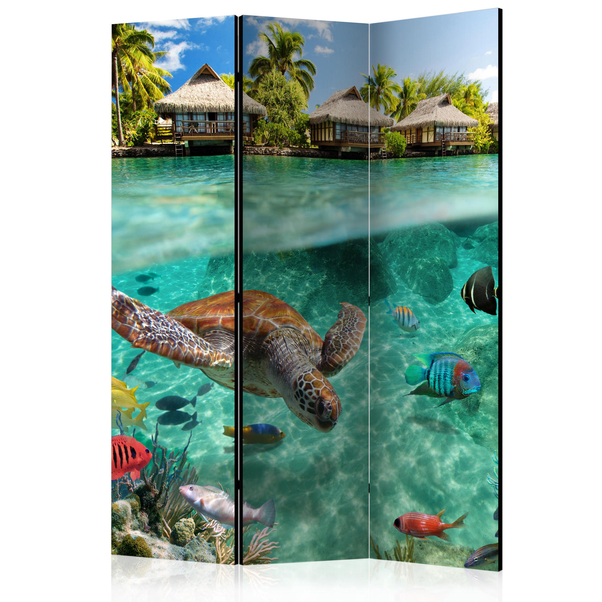 Screen room divider - Under vandoverfladen, 3-delt