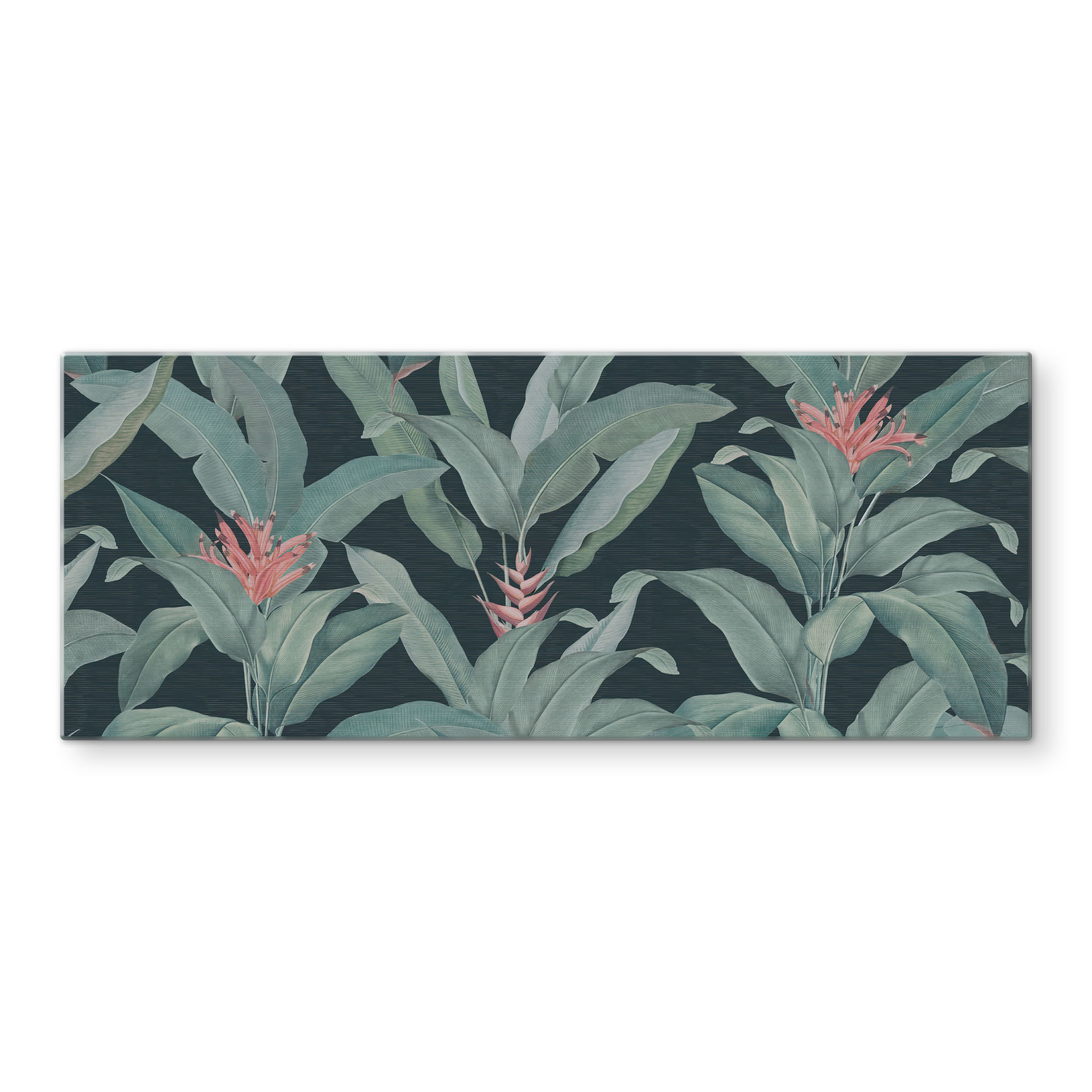 Spritzschutz Urban Jungle Tropenblätter Grün - Bloomery Decor - Panorama