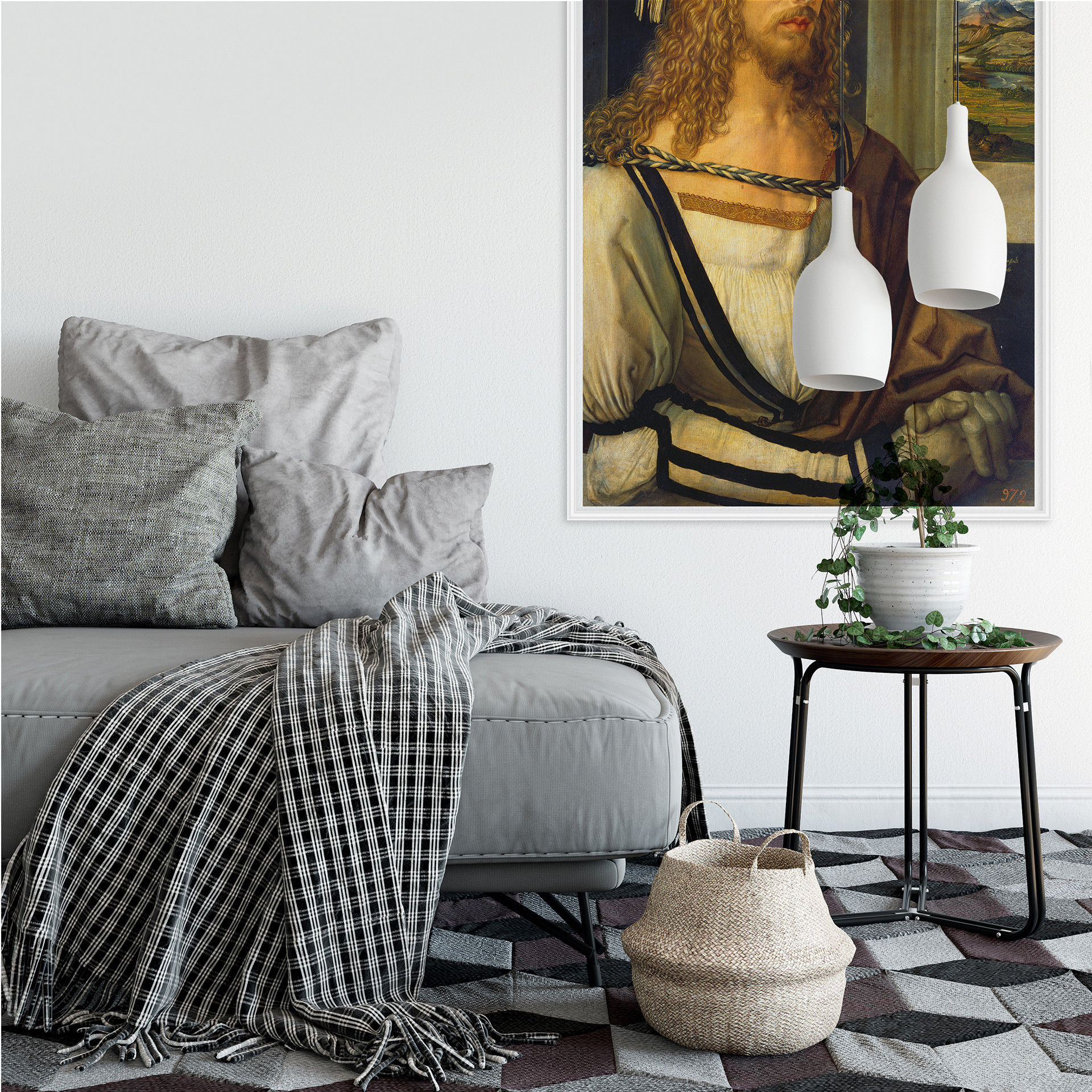Wallprint Dürer - Selbstbildnis mit Landschaft