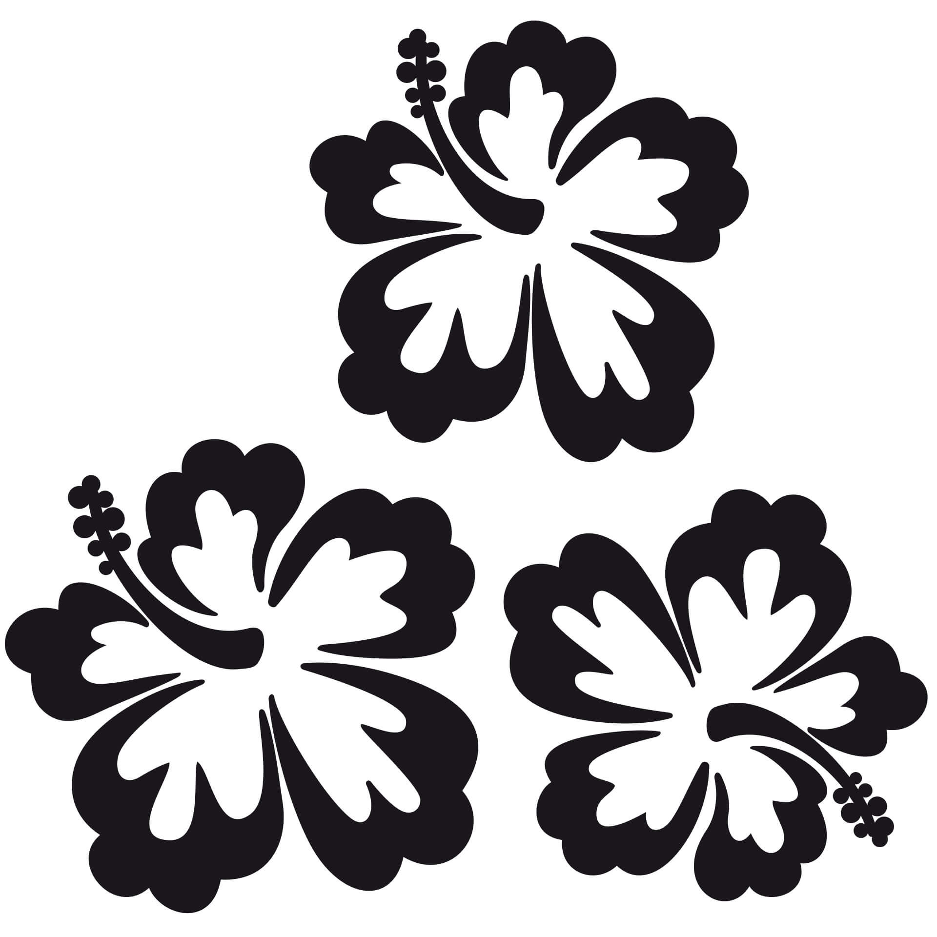 Wallsticker Hibiscus Blomst