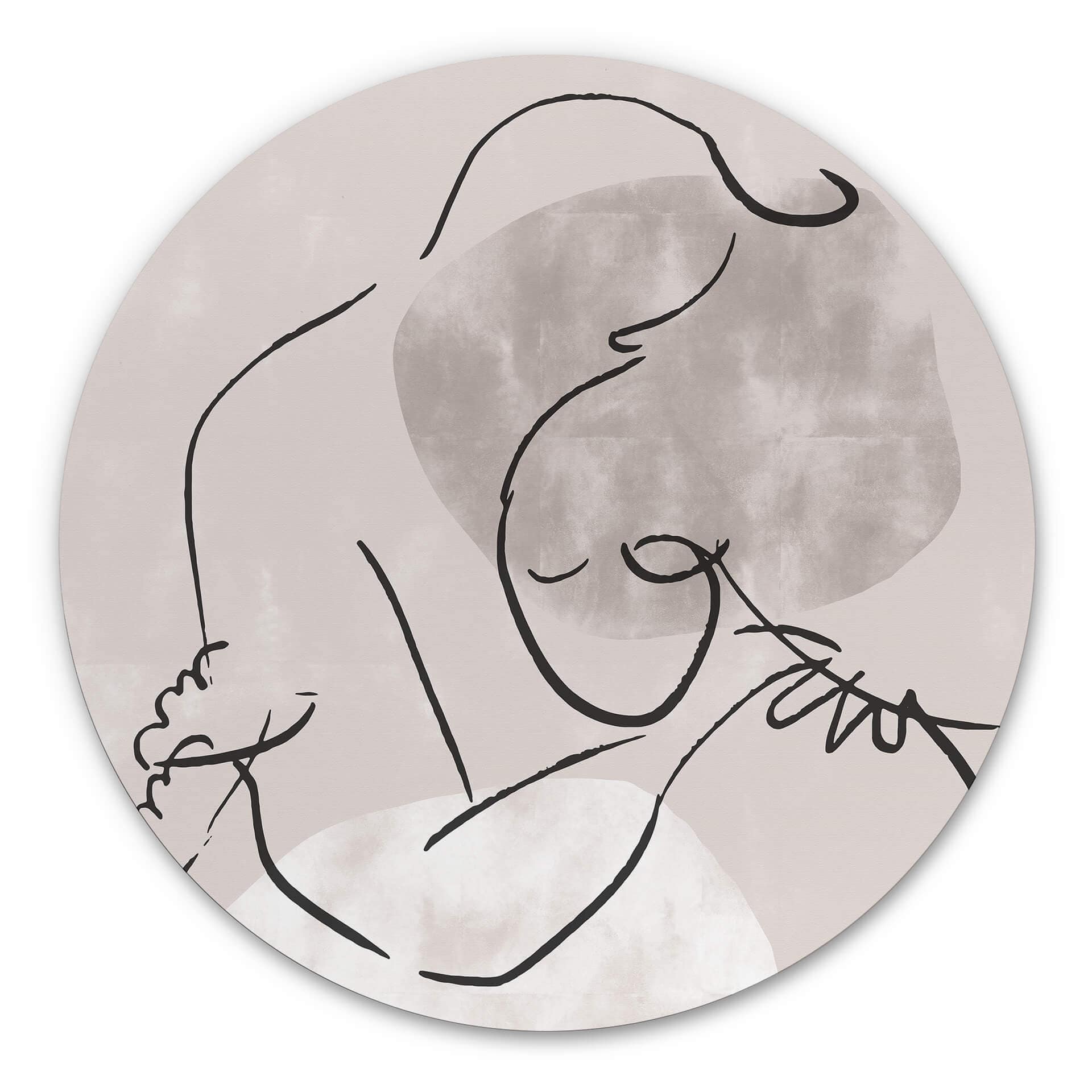 Tableau sur alu-Dibond rond 1X Studio - The Hug