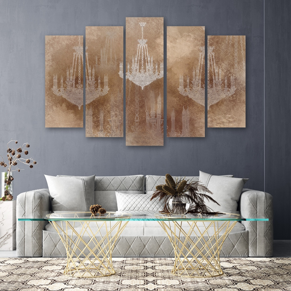 Canvas print 5 dele, lysekrone
