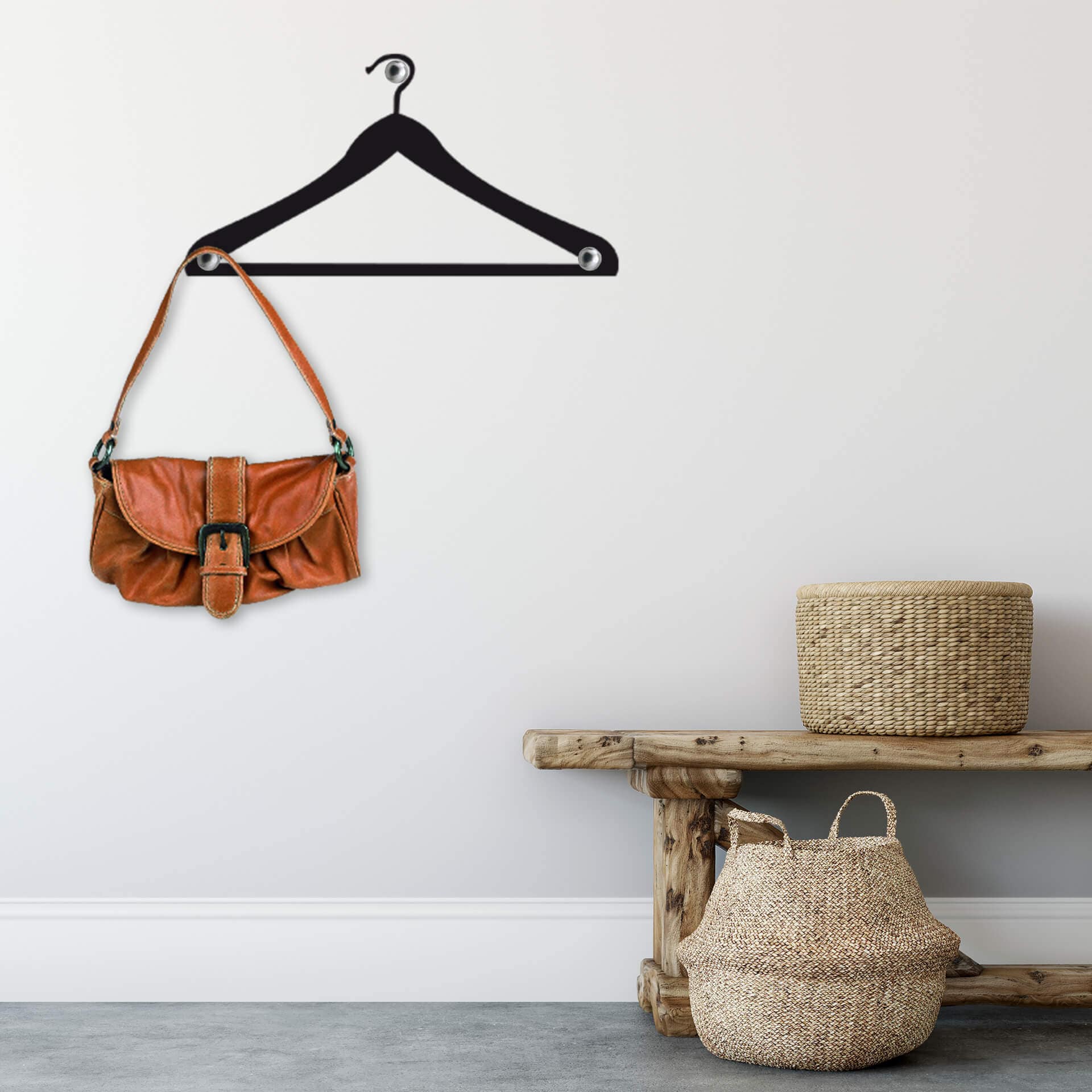 Wallsticker Bøjle Knage (inkl. 3 kroge)