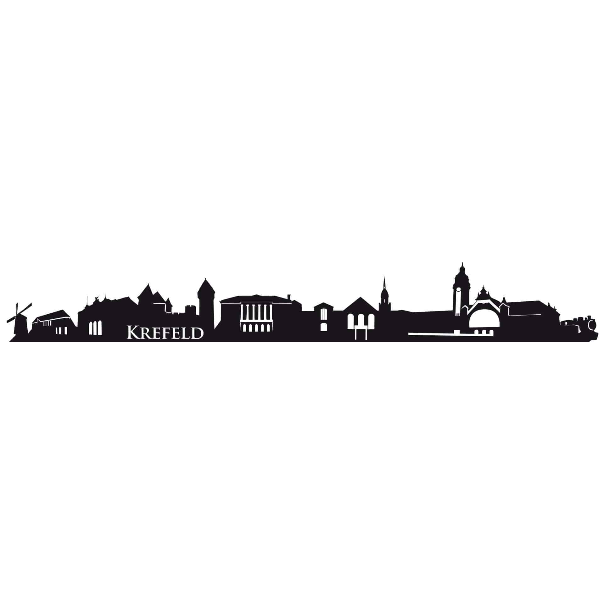 Wandtattoo Krefeld Skyline