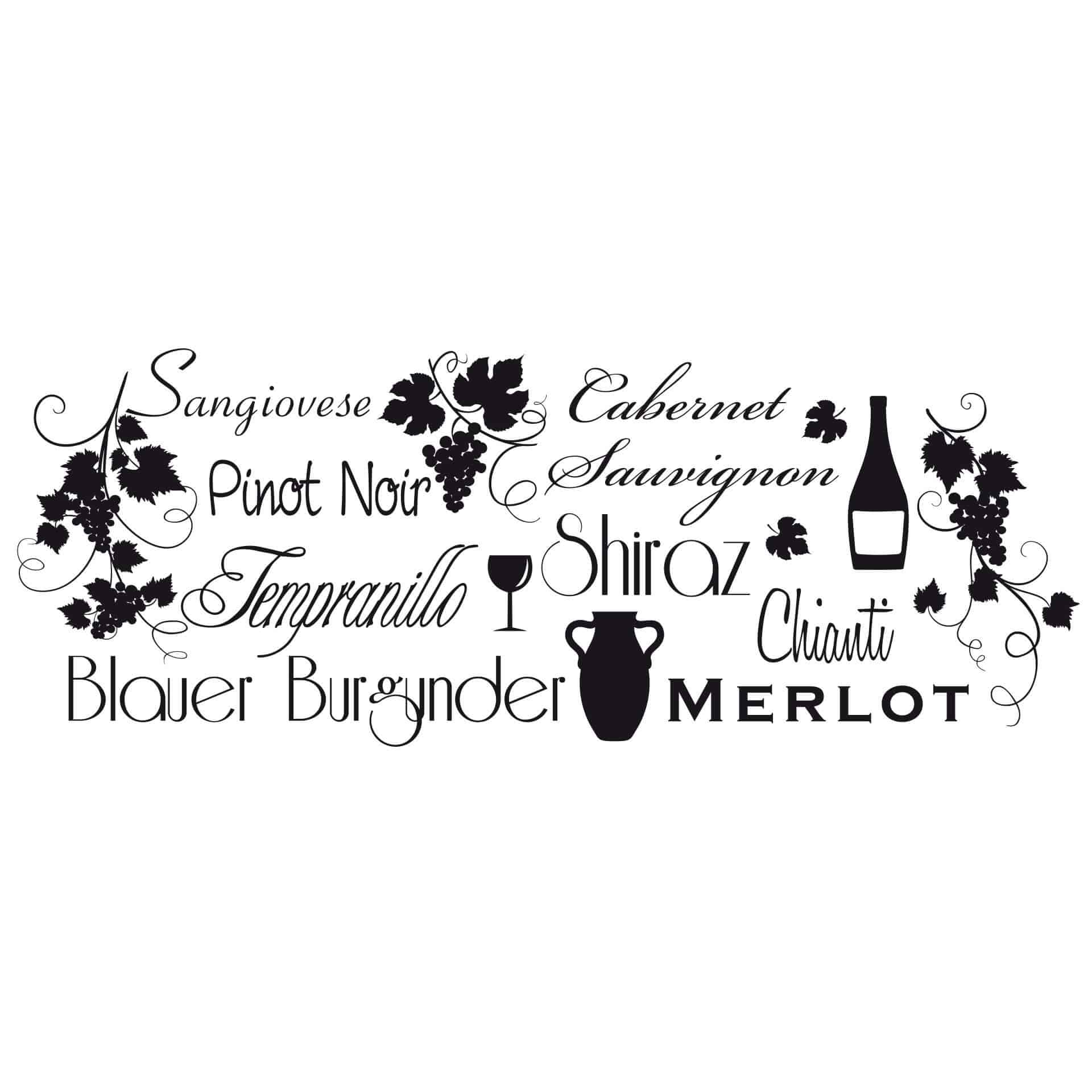 Wallsticker Rød Vin