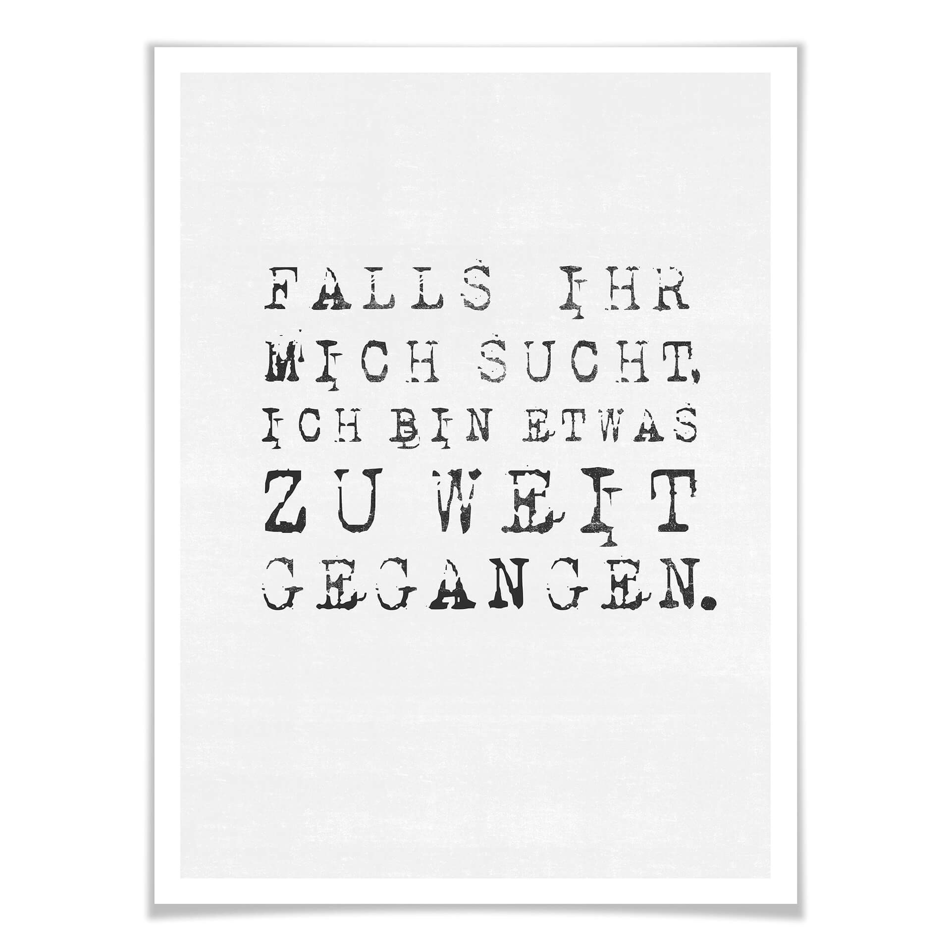 Poster - Falls ihr mich sucht