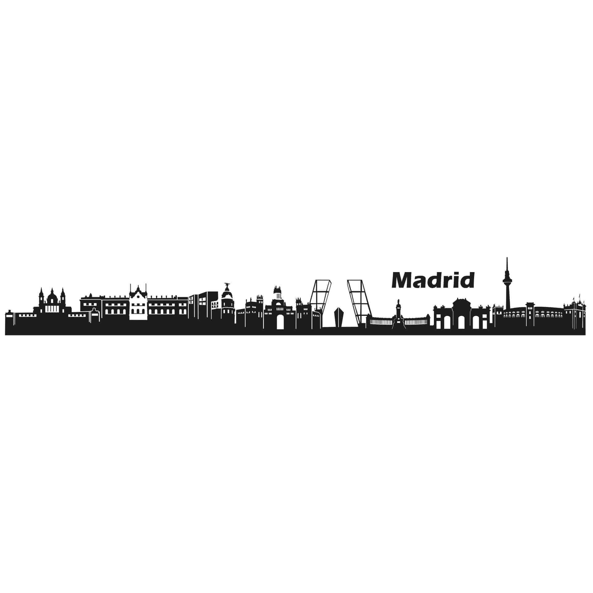 Wallsticker Madrid Skyline
