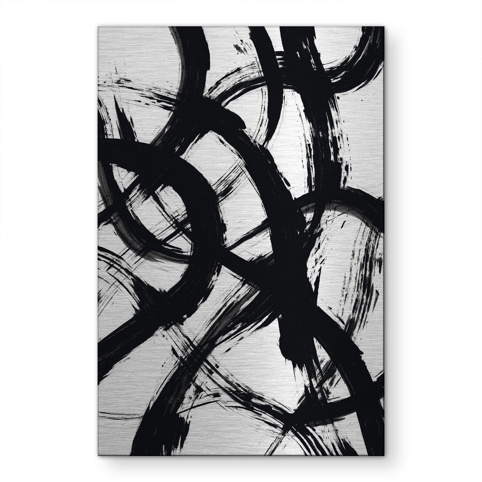 Alu-Dibond brossé avec Effet Doré, Argenté & Cuivré - Art pictural expressif - Böhmer
