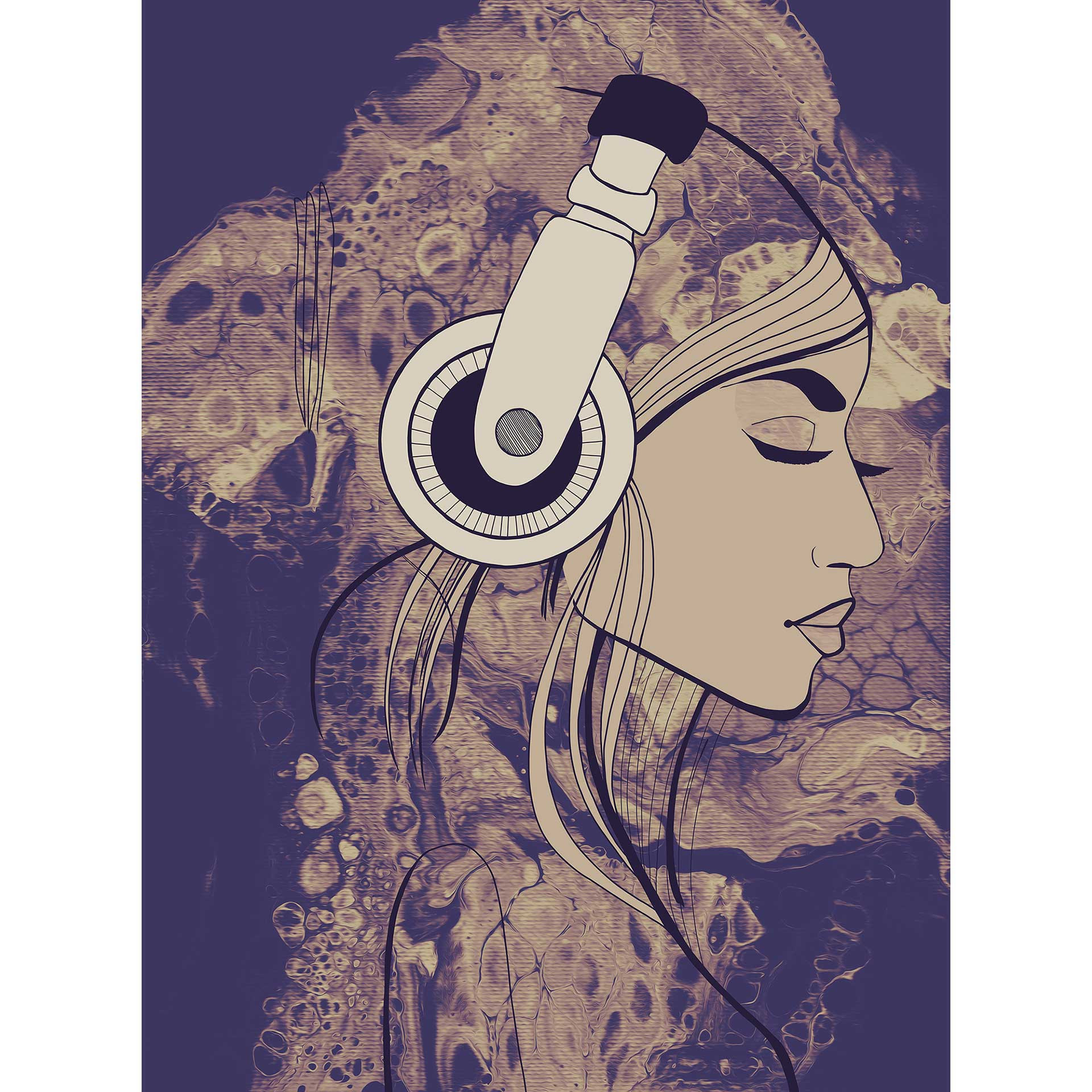 Livingwalls Fotobehang ARTist Acryl Lady