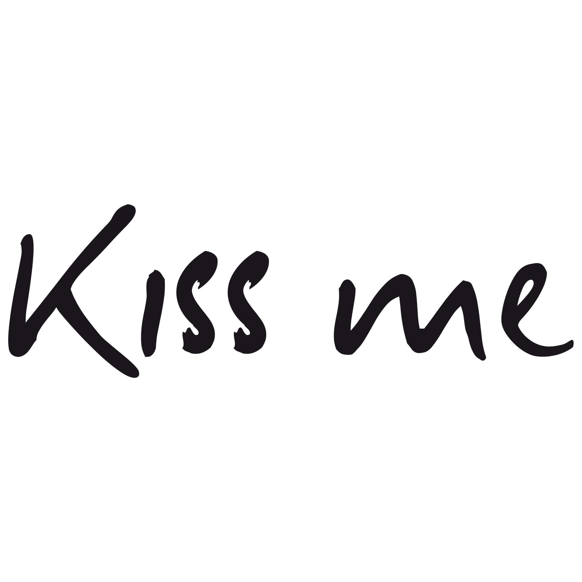 Kiss me (tofarvet) wallsticker