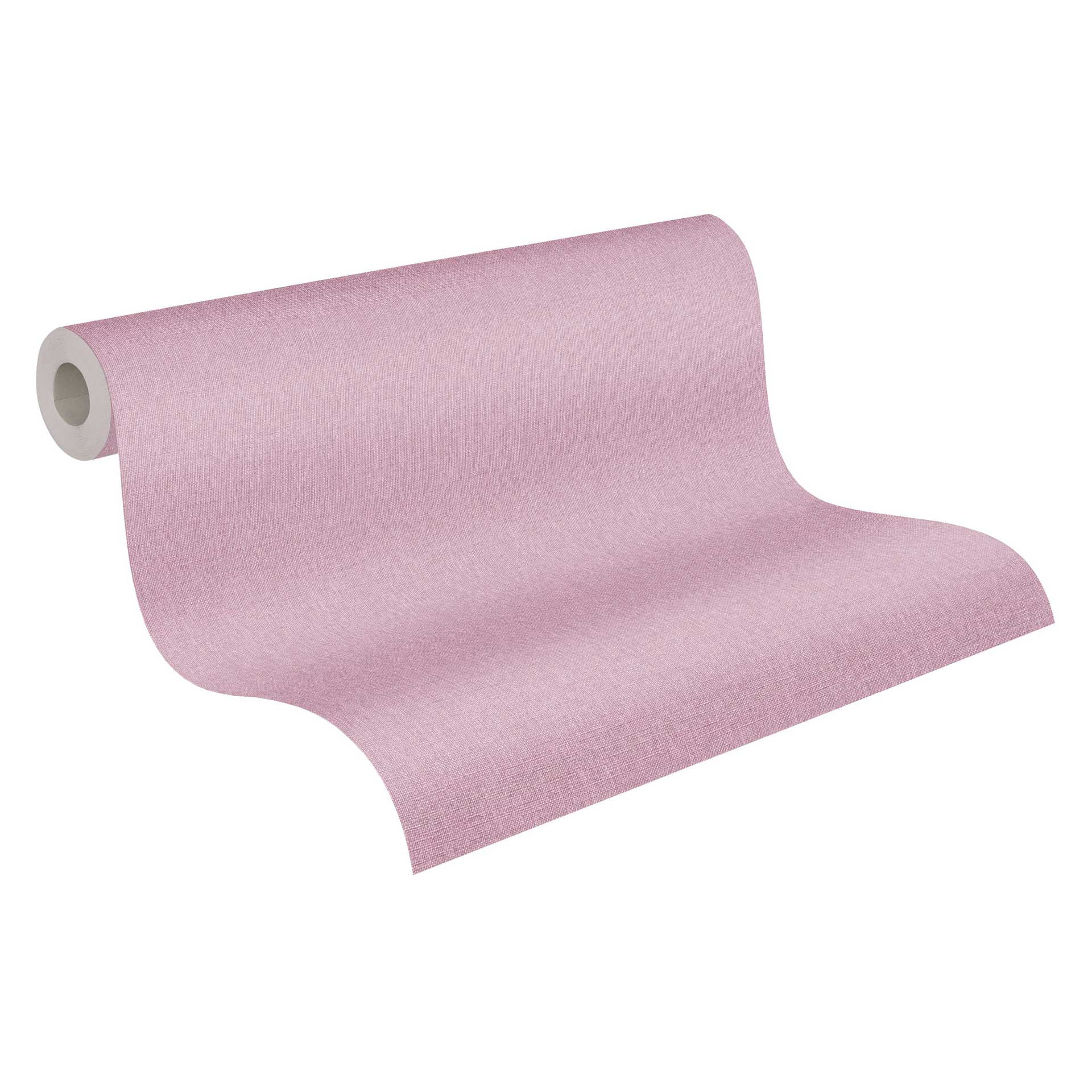 Enkel behangpapier met textielstructuur in roze - modern Vliesbehang