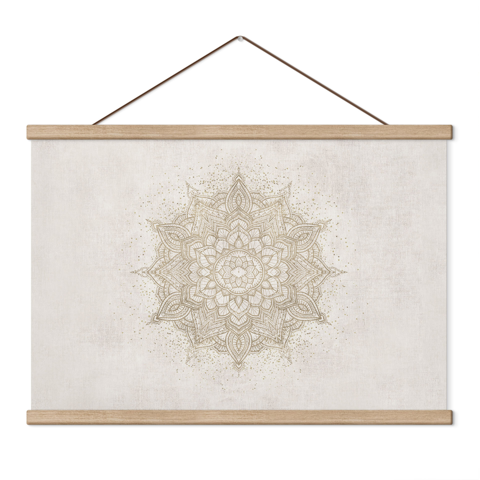 Obraz tkaniny Boho ornament w stylu lnianym - Bloomery Decor