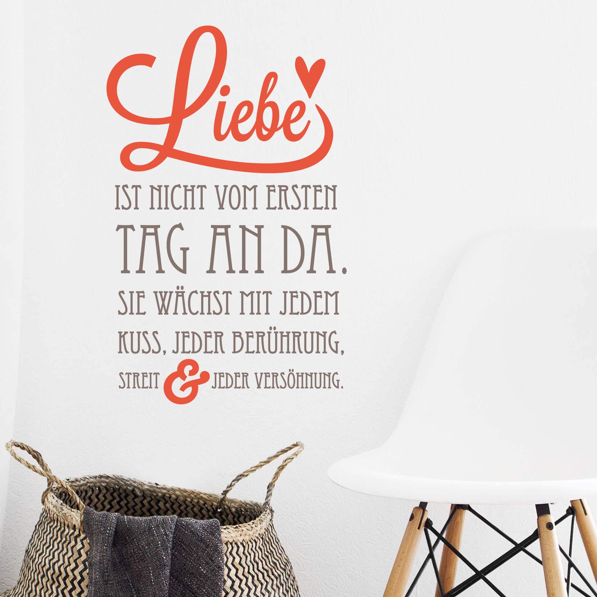 Wandtattoo Liebe ist nicht vom ersten Tag an da.. (2-farbig)